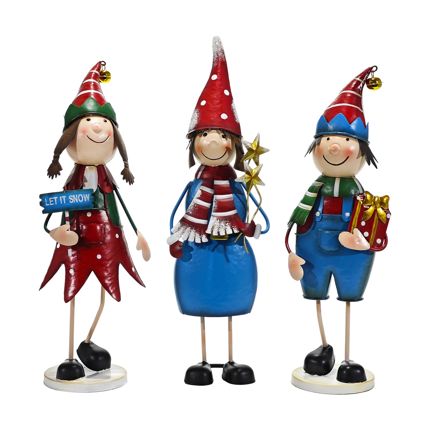 VESTIAMO CASA GRAN NATALE - Decorazione Natalizia Elfo in Metallo h42 cm