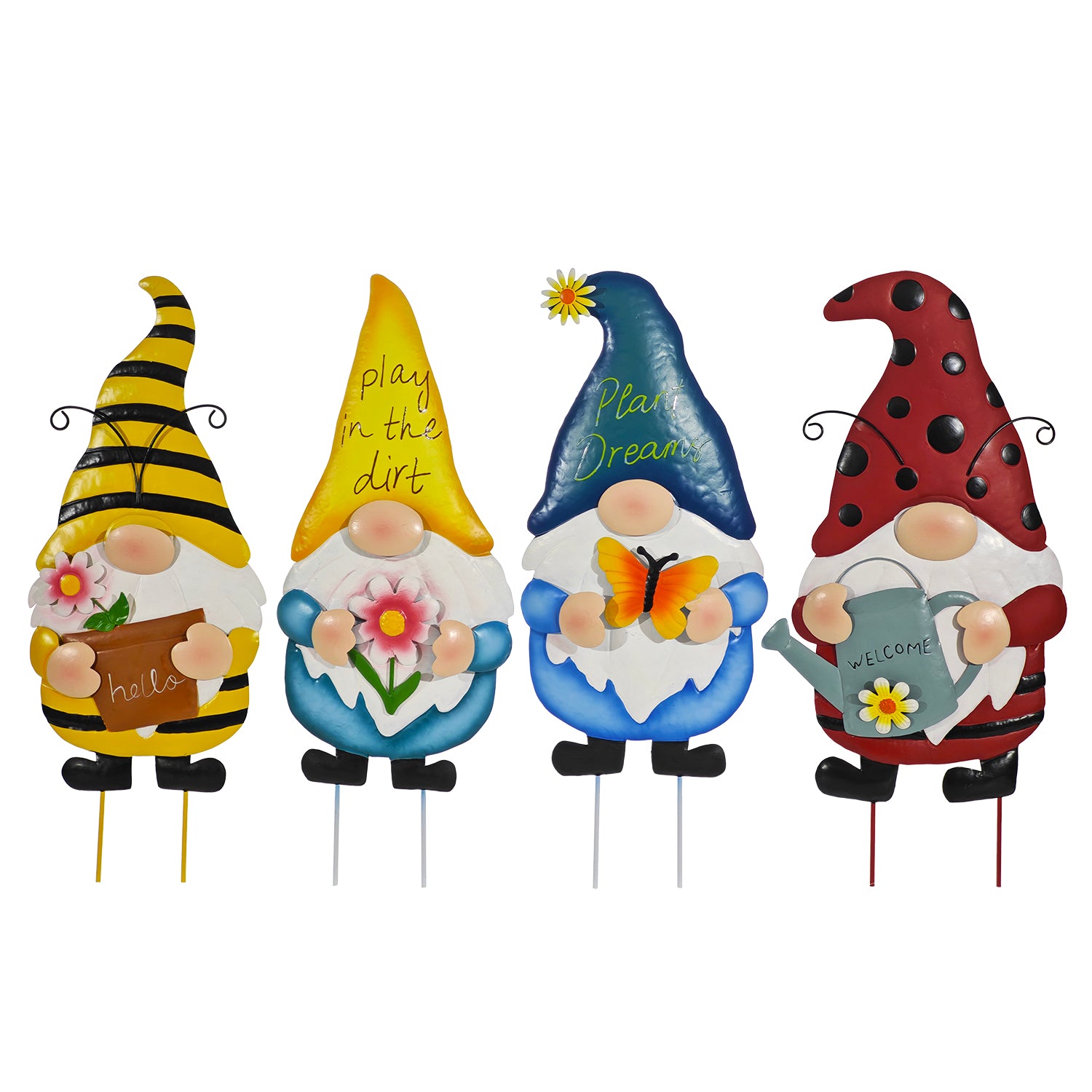 VESTIAMO CASA GIARDINO - Decorazione per Giardino Gnomo in Metallo h61 cm