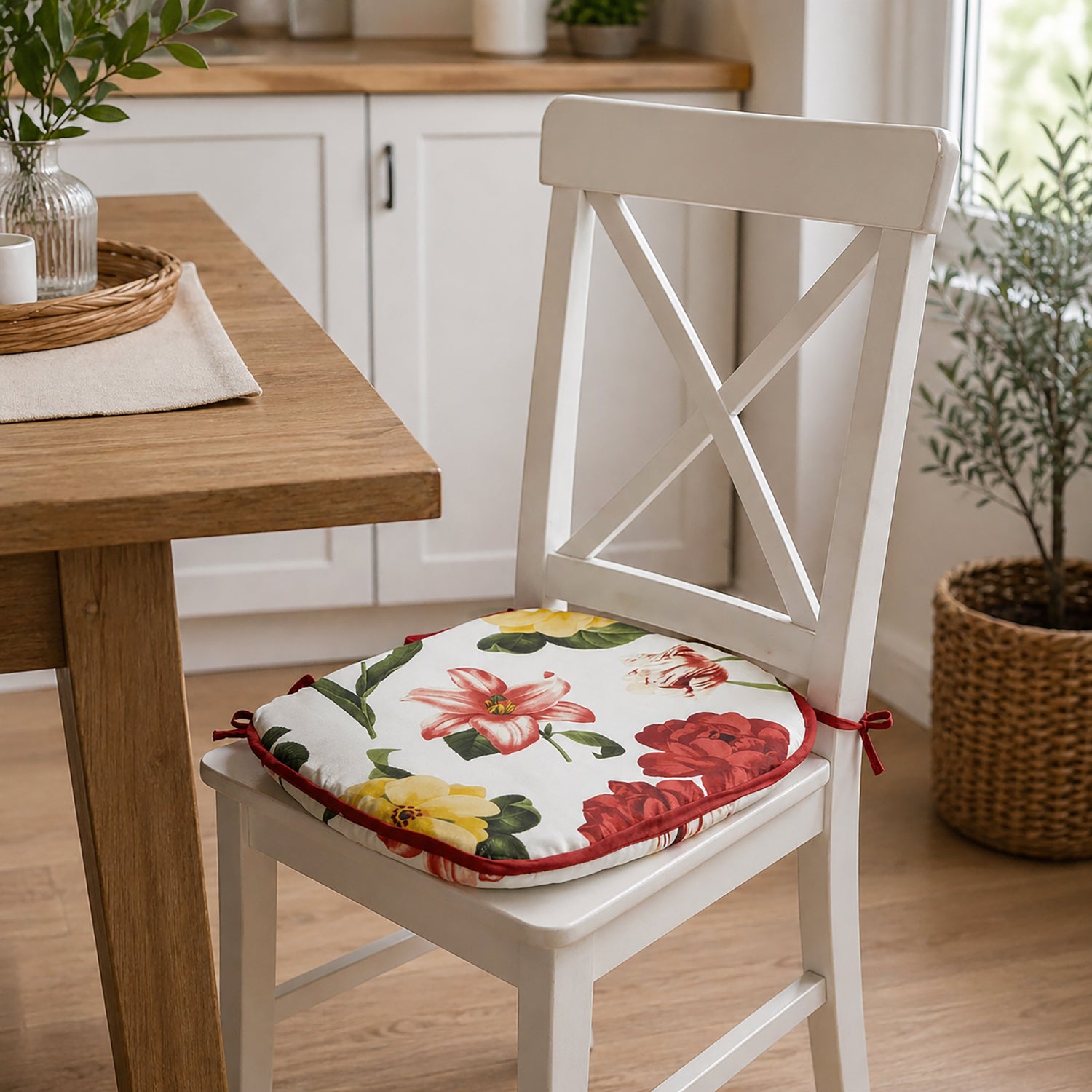 VESTIAMO CASA - Set 4 Cuscini Coprisedia Vesto con Lacci 38x38 cm