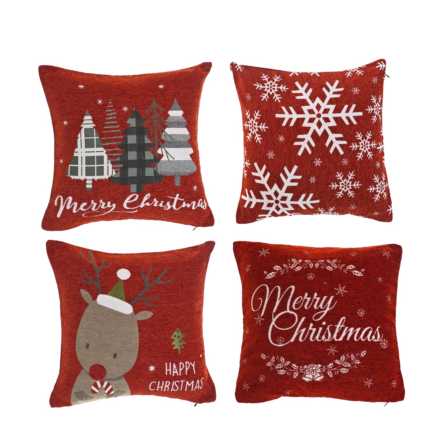 VESTIAMO CASA GRAN NATALE - Cuscino Natalizio Jacquard Sfoderabile 45x45 cm