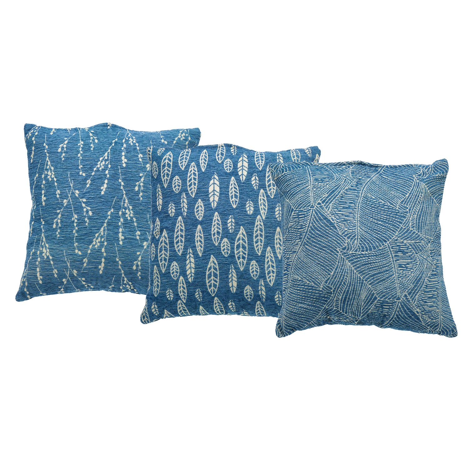 VESTIAMO CASA - Cuscino Jacquard Sfoderabile Blu Petrolio 45x45 cm