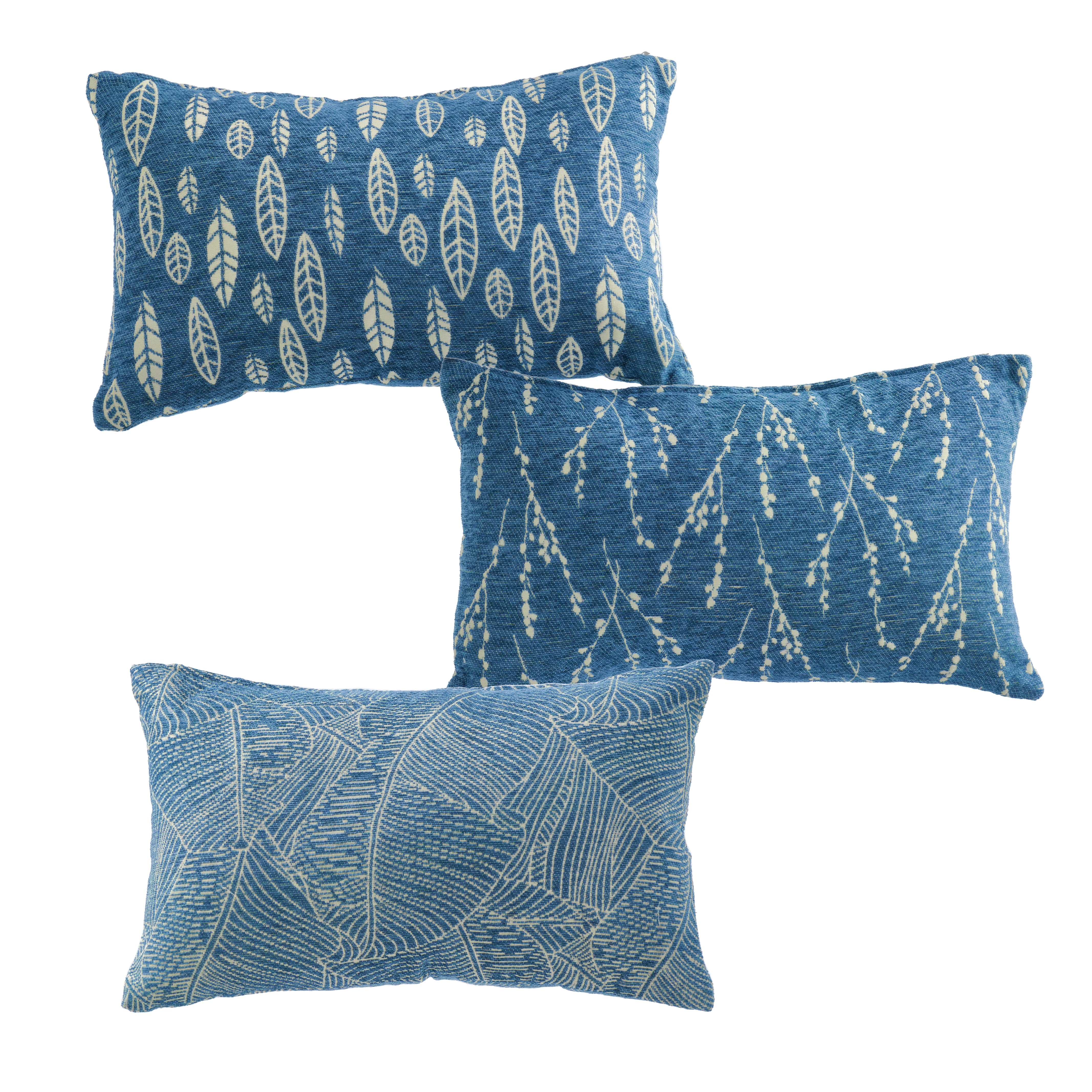 VESTIAMO CASA - Cuscino Jacquard Sfoderabile Blu Petrolio 30x50 cm