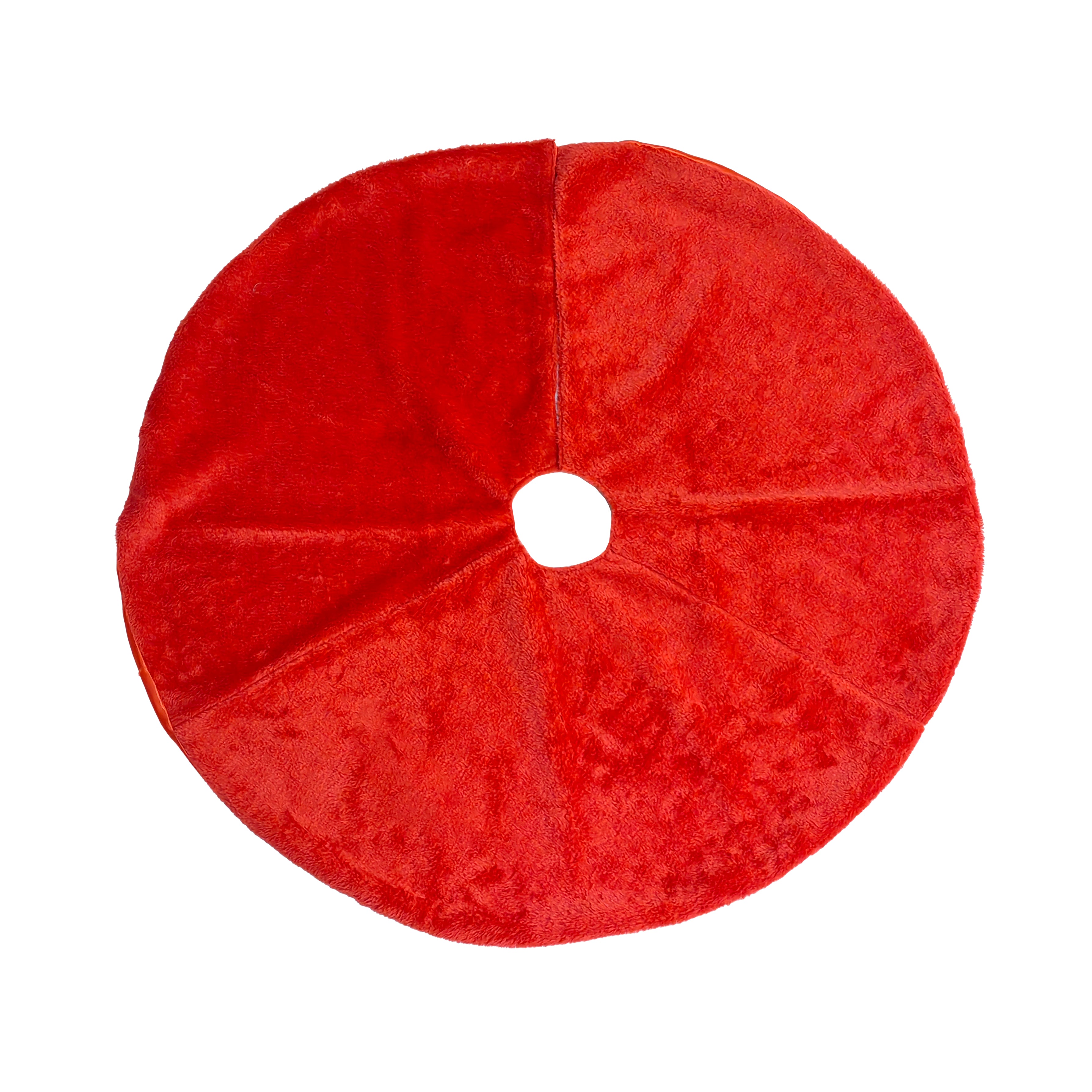 VESTIAMO CASA GRAN NATALE - Copribase Albero Rosso Effetto Peluche diametro 90 cm