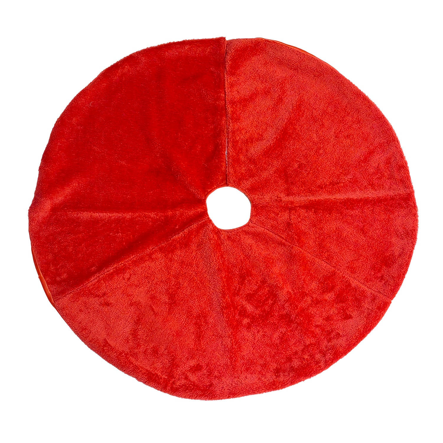 VESTIAMO CASA GRAN NATALE - Copribase Albero Rosso Effetto Peluche diametro 120 cm