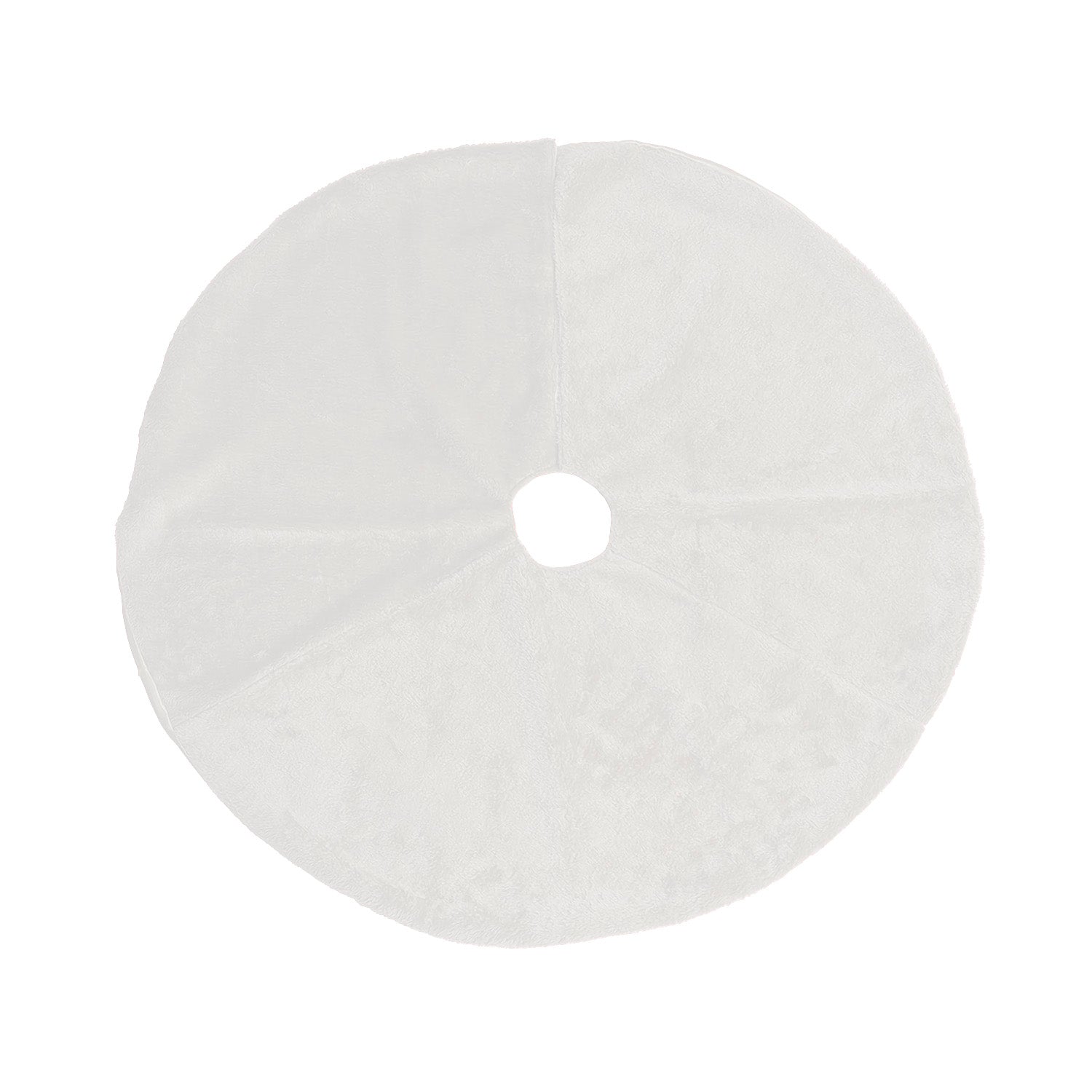 VESTIAMO CASA GRAN NATALE - Copribase Albero Bianco Effetto Peluche diametro 90 cm