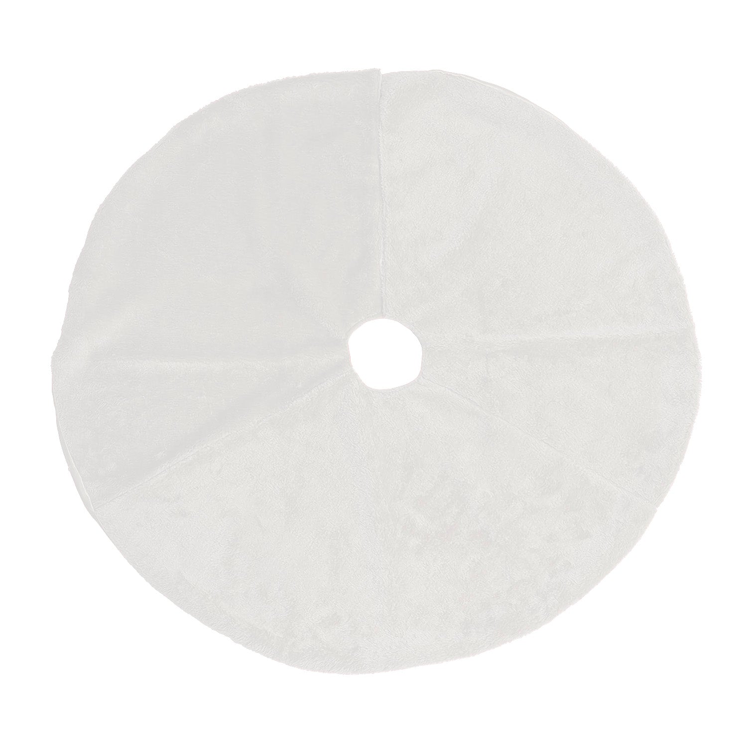 VESTIAMO CASA GRAN NATALE - Copribase Albero Bianco Effetto Peluche diametro 120 cm