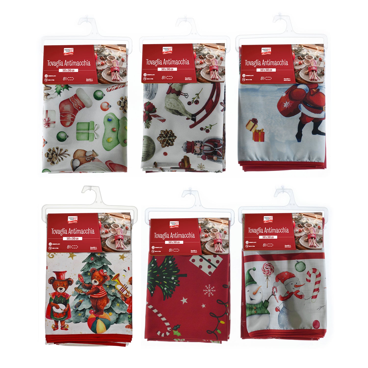 VESTIAMO CASA GRAN NATALE - Tovaglia Antimacchia Natalizia 140x240 cm