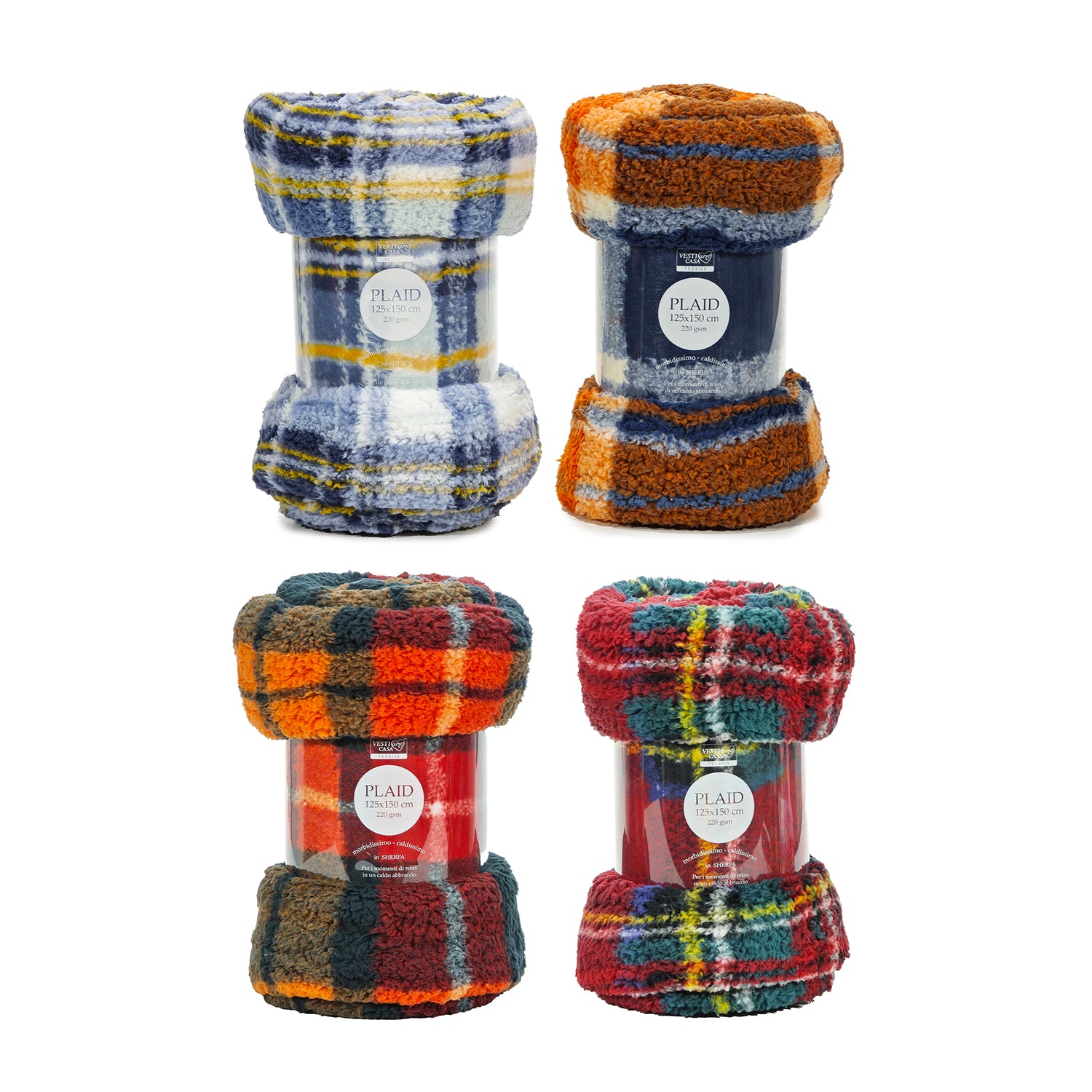 VESTIAMO CASA - Plaid Scozzese in pile 125x150 cm