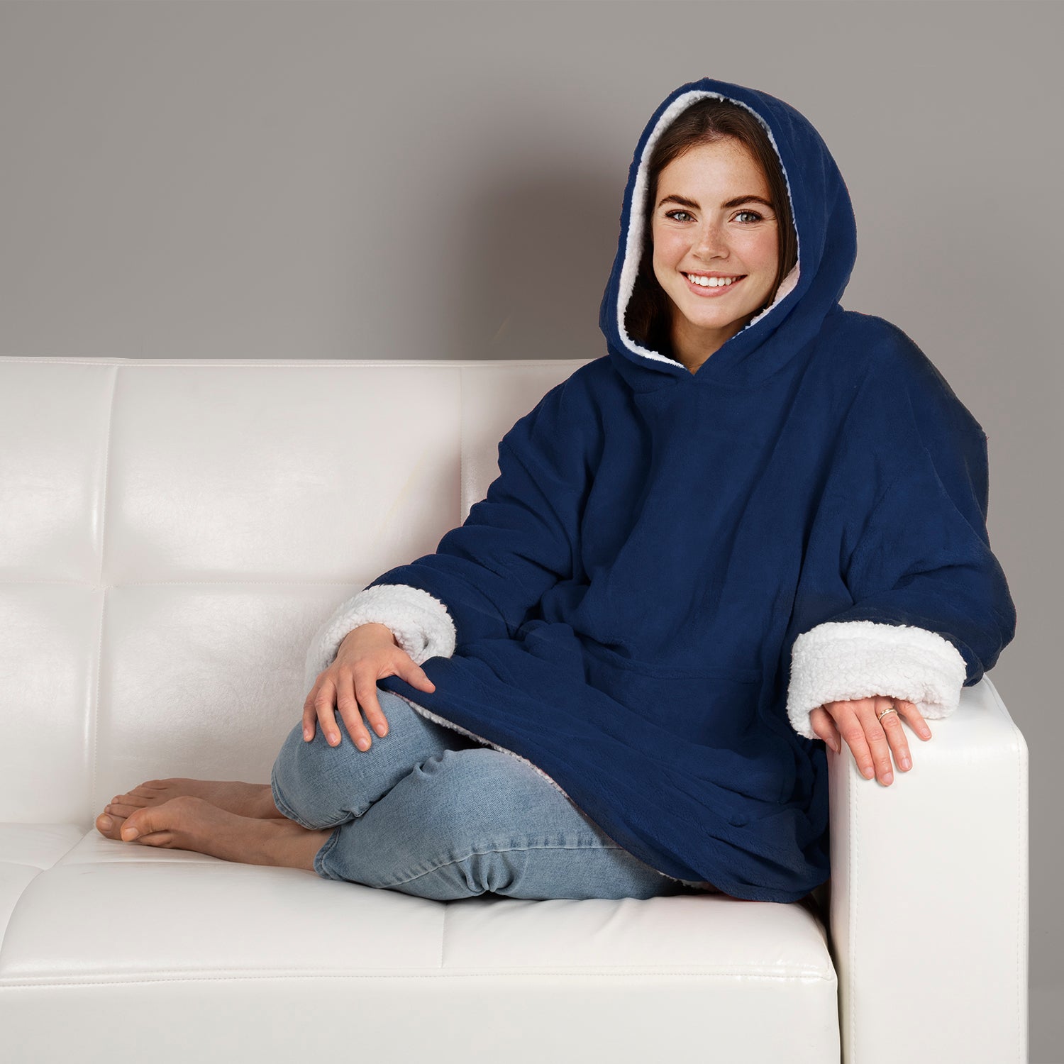 VESTIAMO CASA - Felpa Plaid con cappuccio Wallaby Taglia unica Unisex