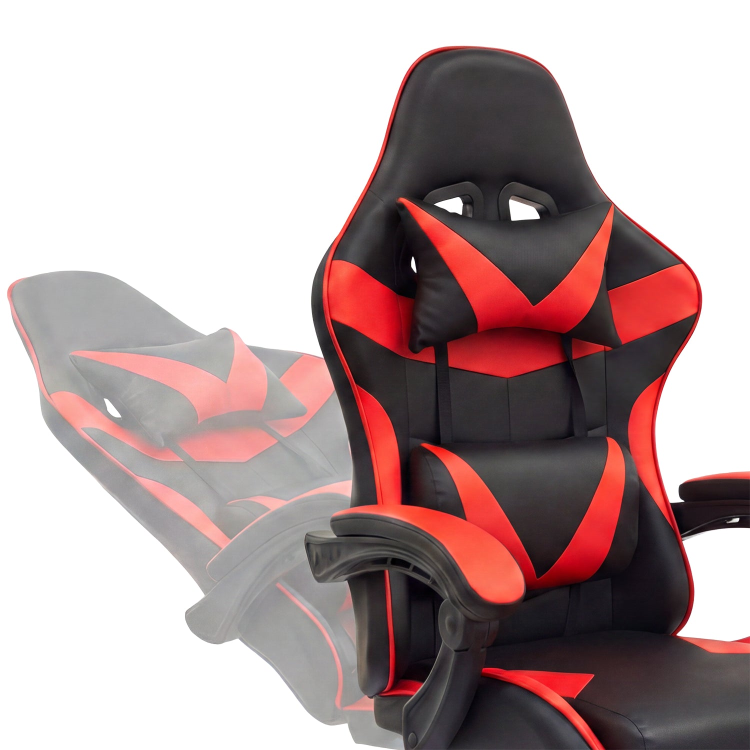DICTROLUX - Sedia Gaming DLX818 Red Reclinabile con Supporto Lombare e Poggiatesta