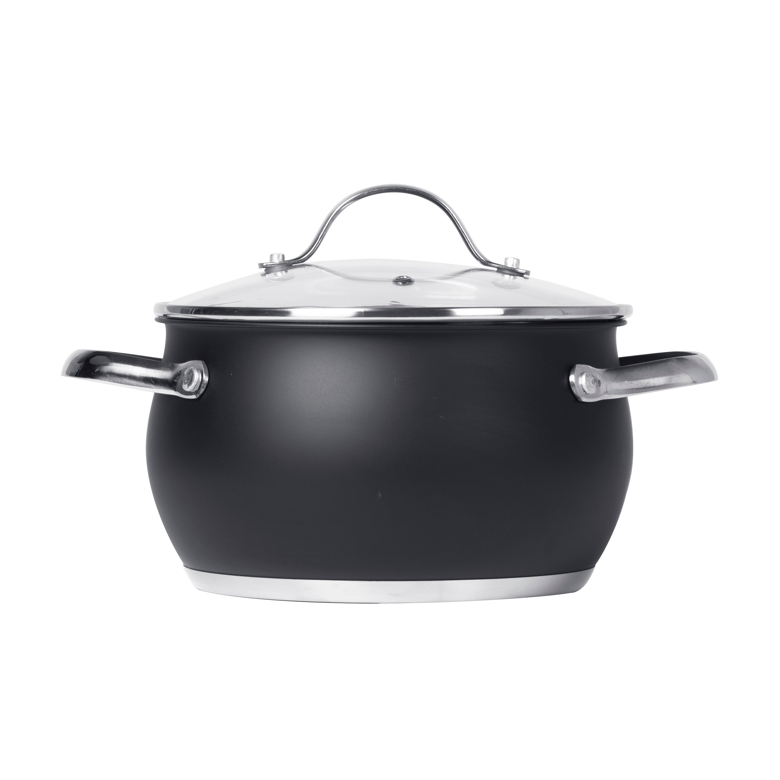 GUSTO CASA - Batteria di Pentole 8 pezzi in acciaio inox Linea BlackCook