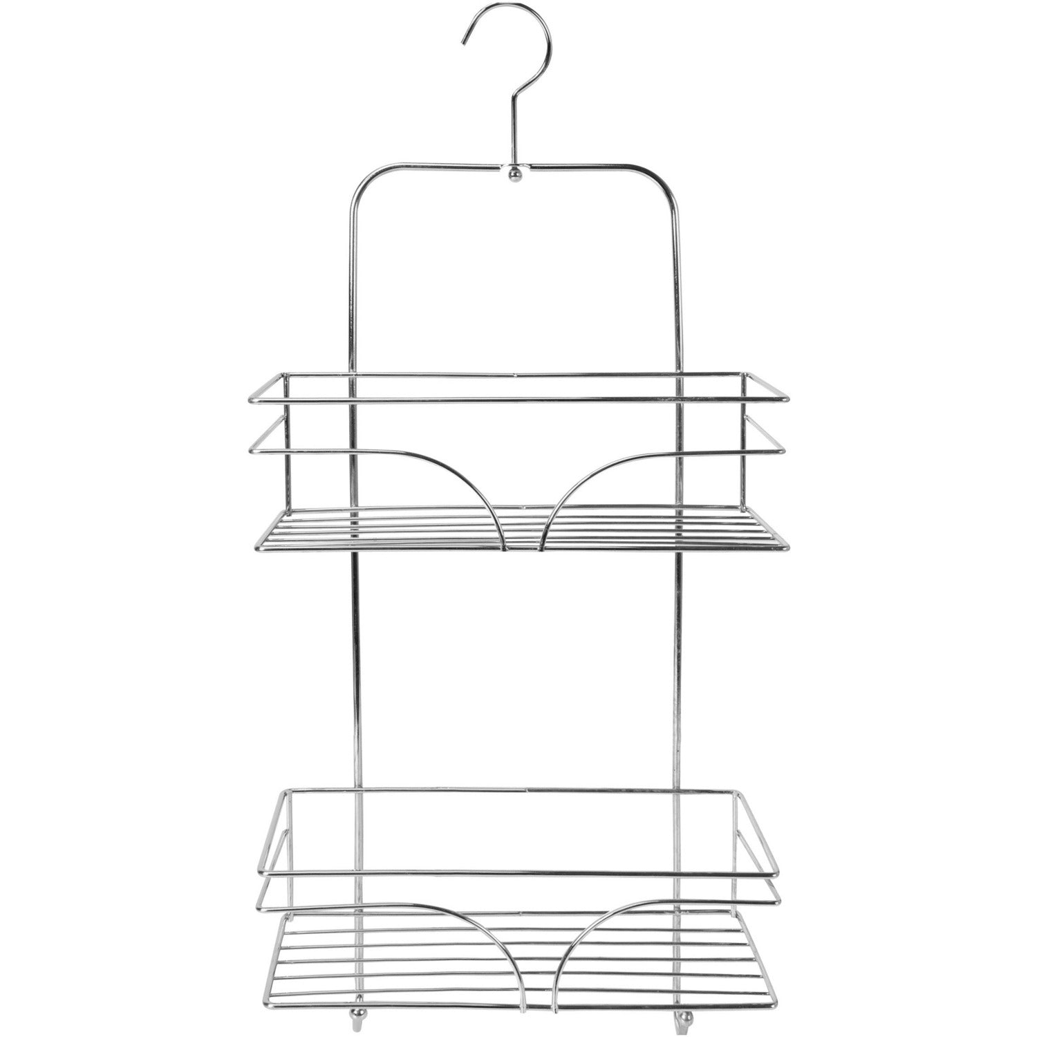 VESTIAMO CASA - Mensola Rettangolare 2 Ripiani con gancio Linea Aisha - h62x26x10,5 cm