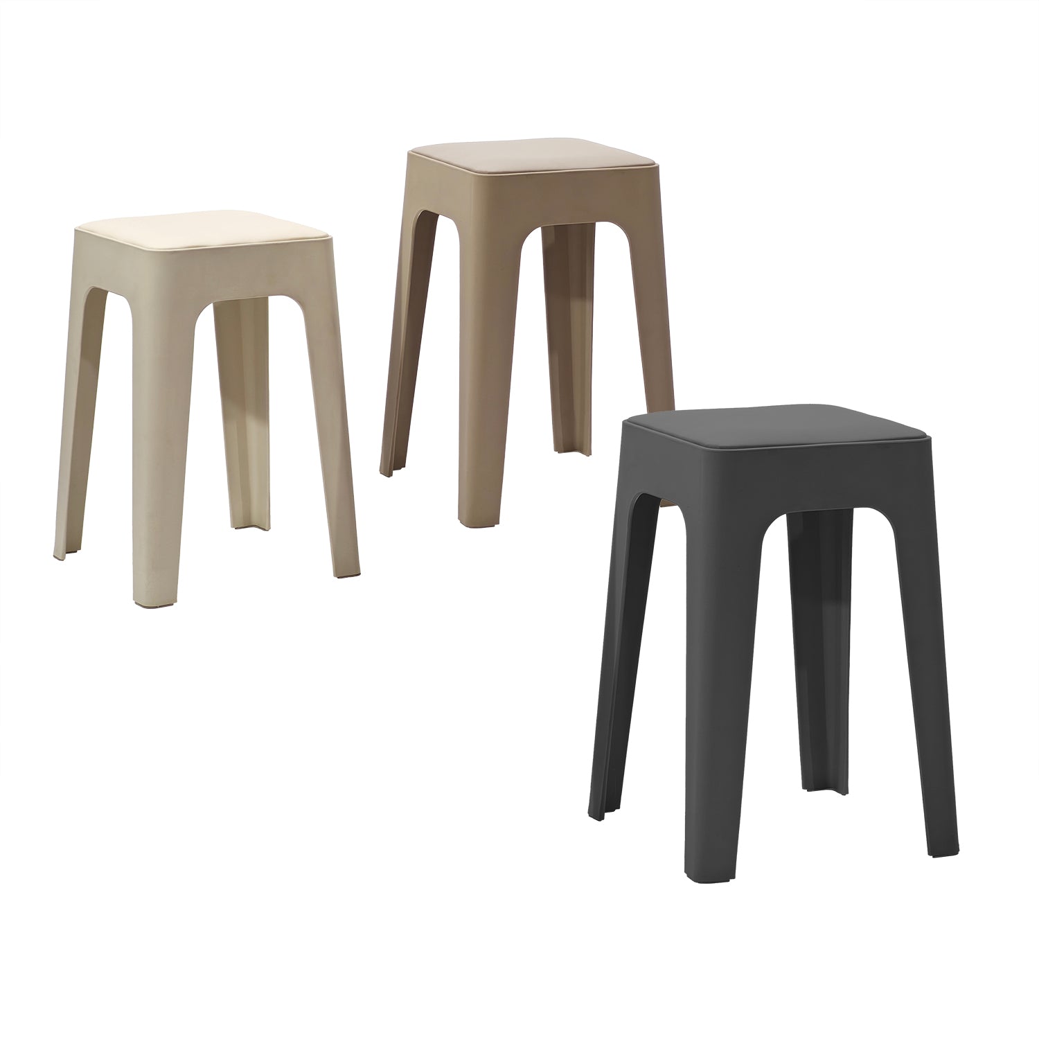 VESTIAMO CASA - Sgabello in Polipropilene Multiuso - h47x28x28 cm