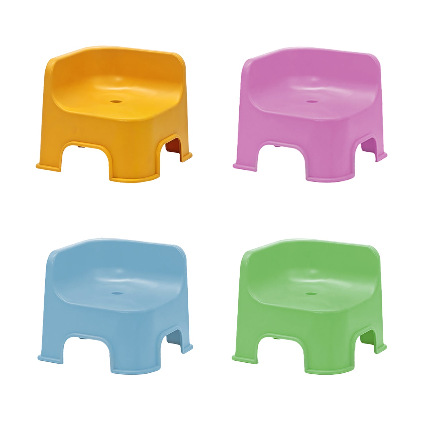 VESTIAMO CASA - Sgabello in Polipropilene Colorato - h28,5x24,5x24,5 cm