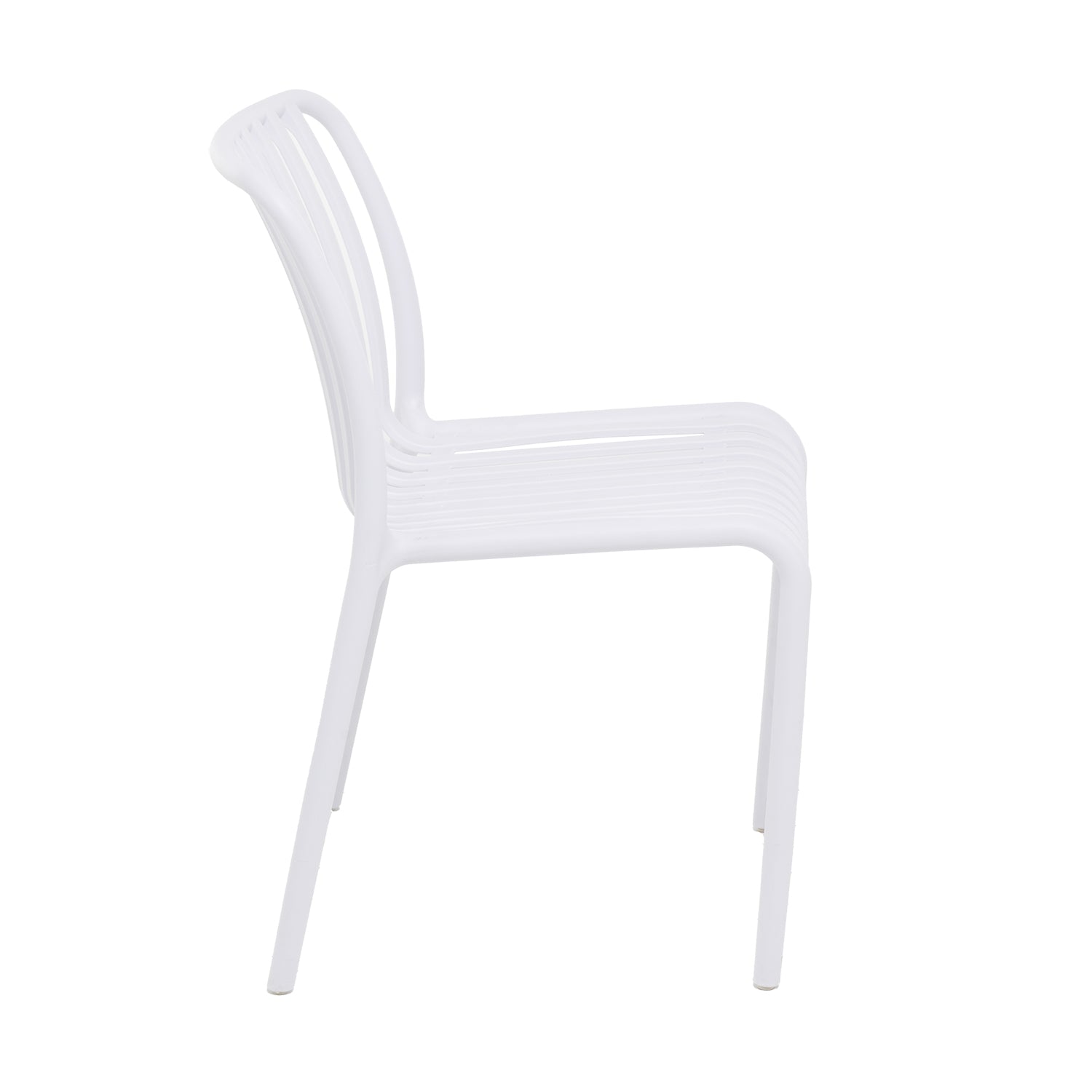 VESTIAMO CASA GIARDINO - Sedia da giardino in Polipropilene Bianca - h79x42x42 cm
