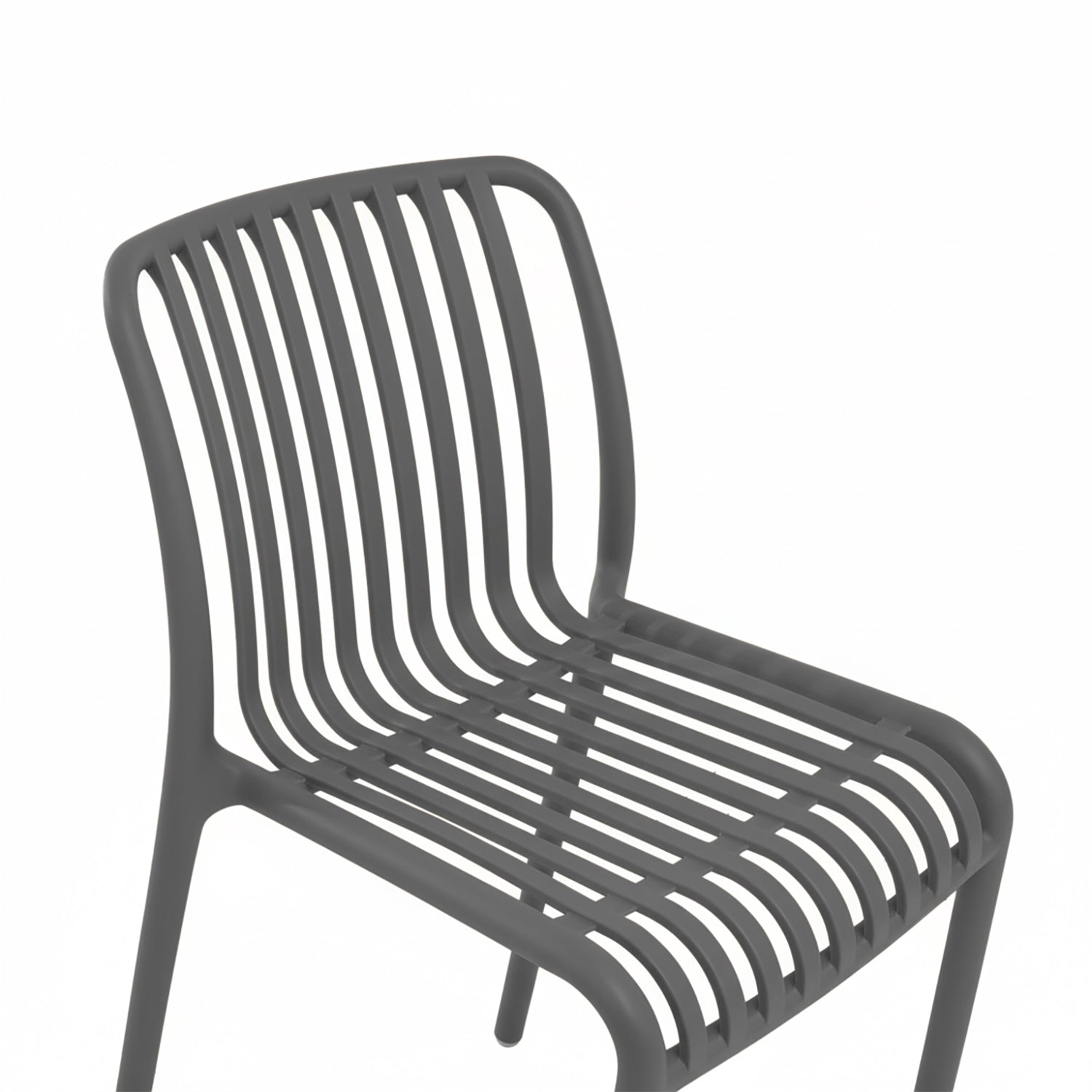 VESTIAMO CASA GIARDINO - Sedia da giardino in Polipropilene Antracite - h79x42x42 cm