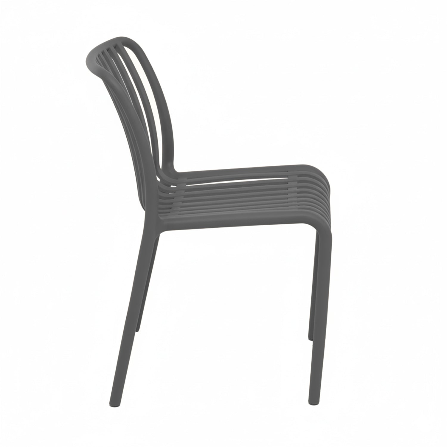 VESTIAMO CASA GIARDINO - Sedia da giardino in Polipropilene Antracite - h79x42x42 cm