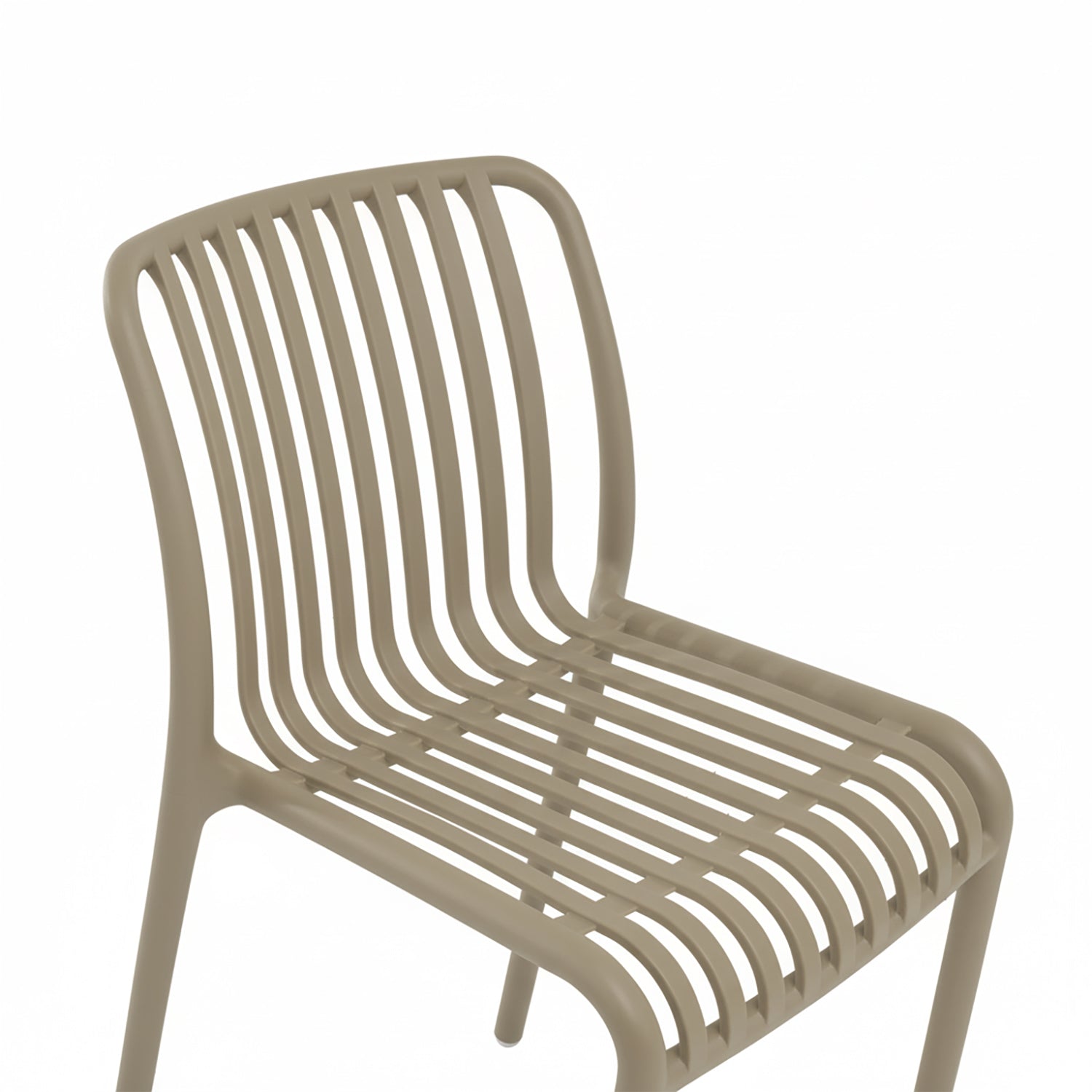 VESTIAMO CASA GIARDINO - Sedia da giardino in Polipropilene Tortora - h79x42x42 cm