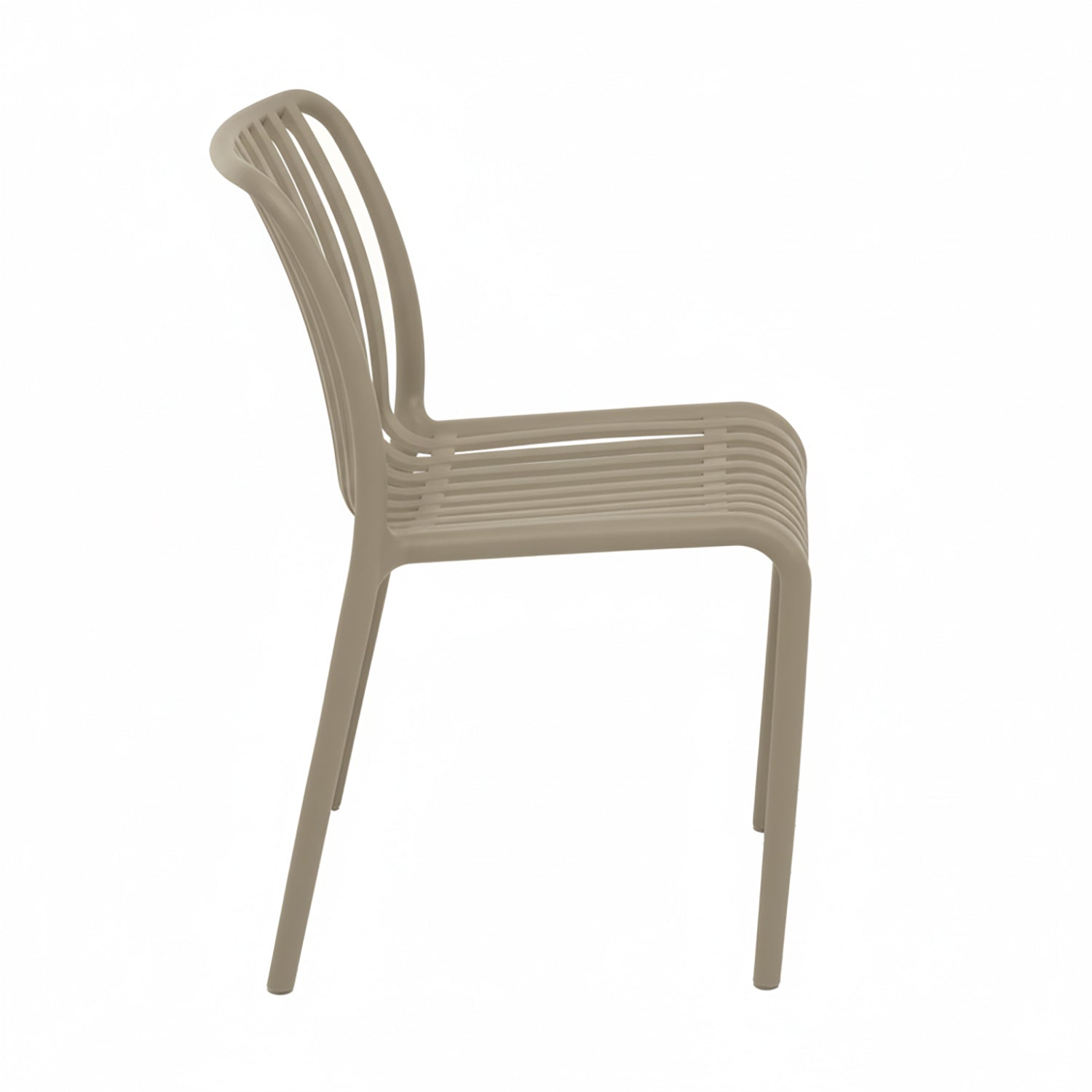 VESTIAMO CASA GIARDINO - Sedia da giardino in Polipropilene Tortora - h79x42x42 cm