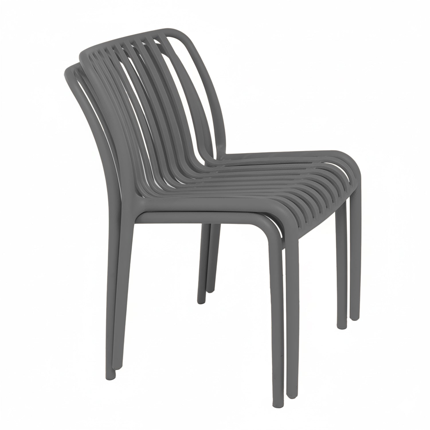 VESTIAMO CASA GIARDINO - Sedia da giardino in Polipropilene Antracite - h79x42x42 cm