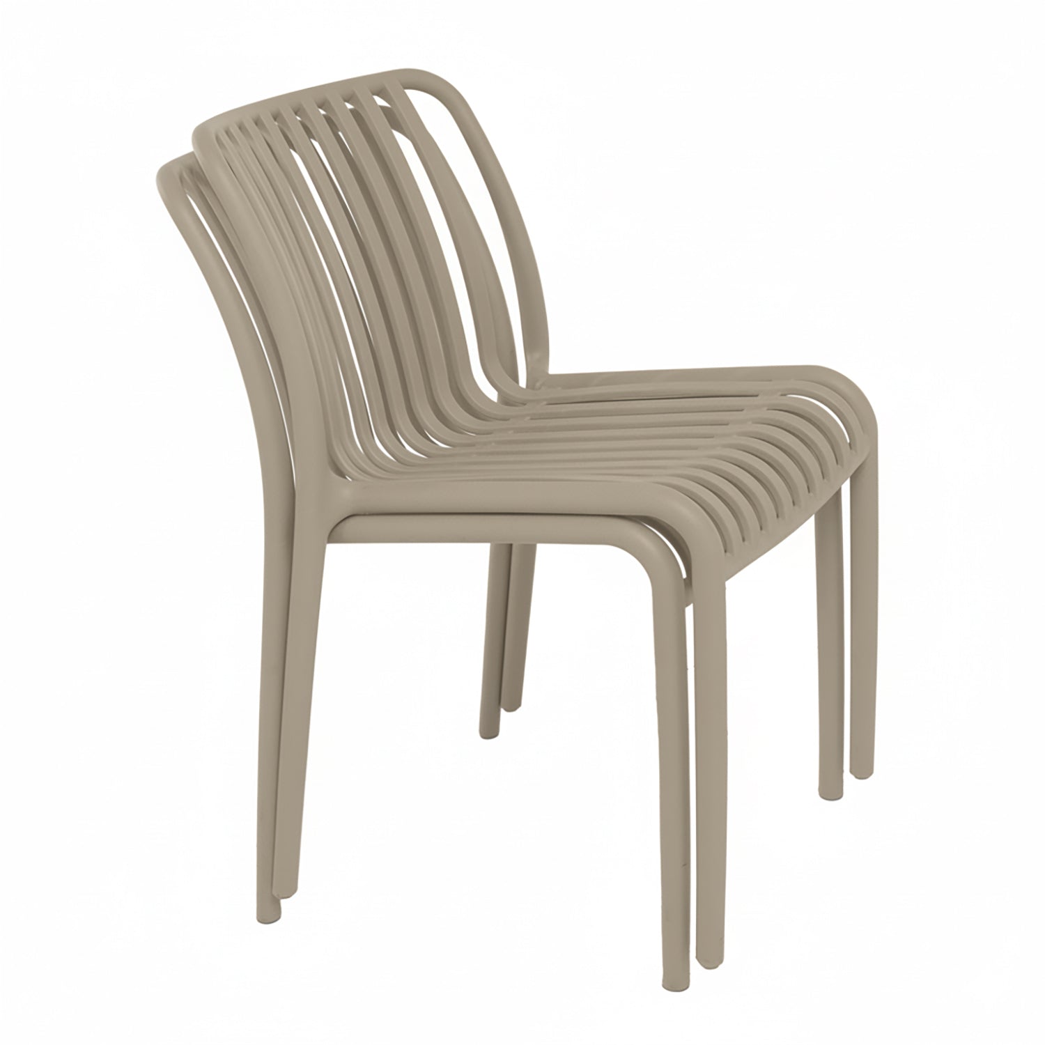 VESTIAMO CASA GIARDINO - Sedia da giardino in Polipropilene Tortora - h79x42x42 cm