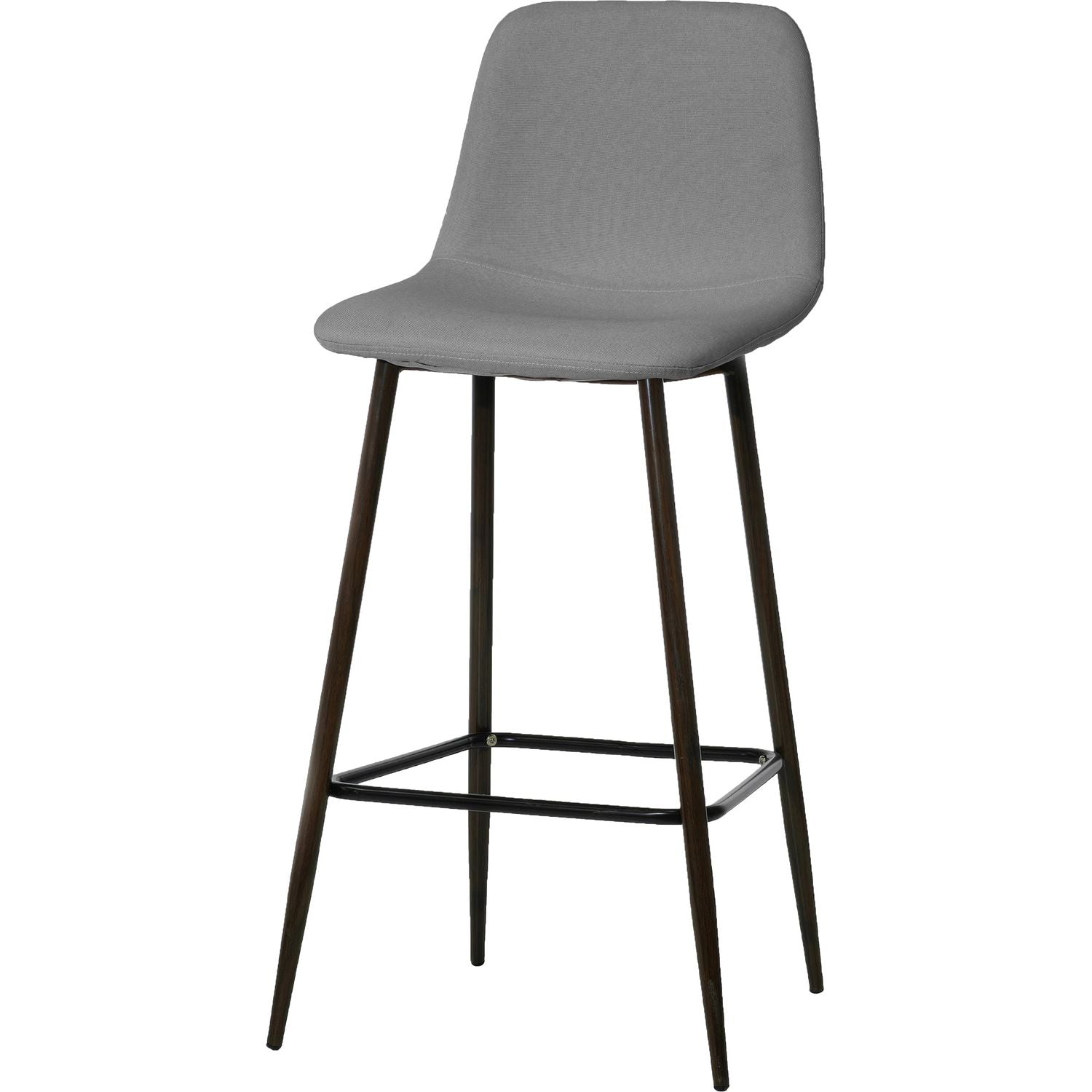 VESTIAMO CASA - Sgabello Alto tessuto in Lino Grigio - h103x43x40 cm