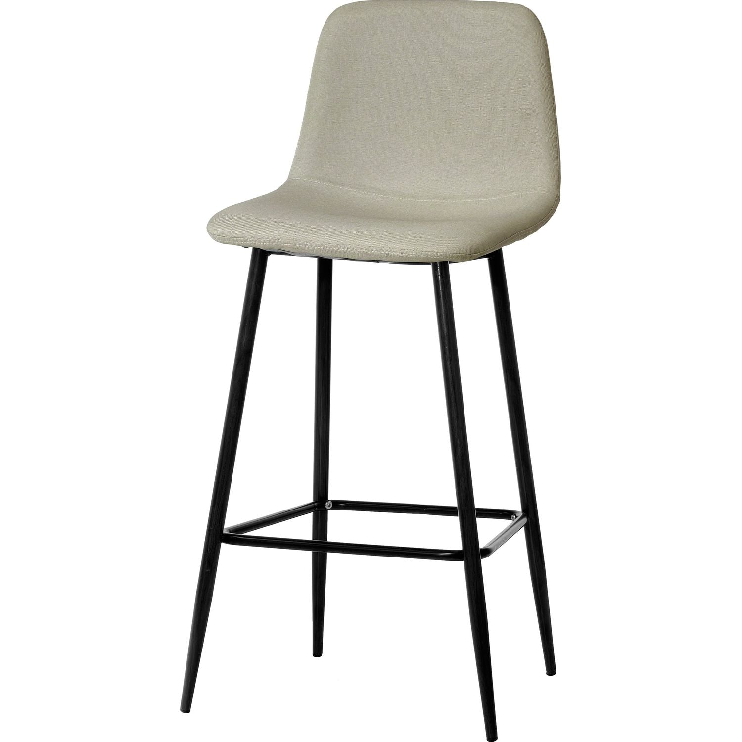 VESTIAMO CASA - Sgabello Alto tessuto in Lino Beige - h103x43x40 cm