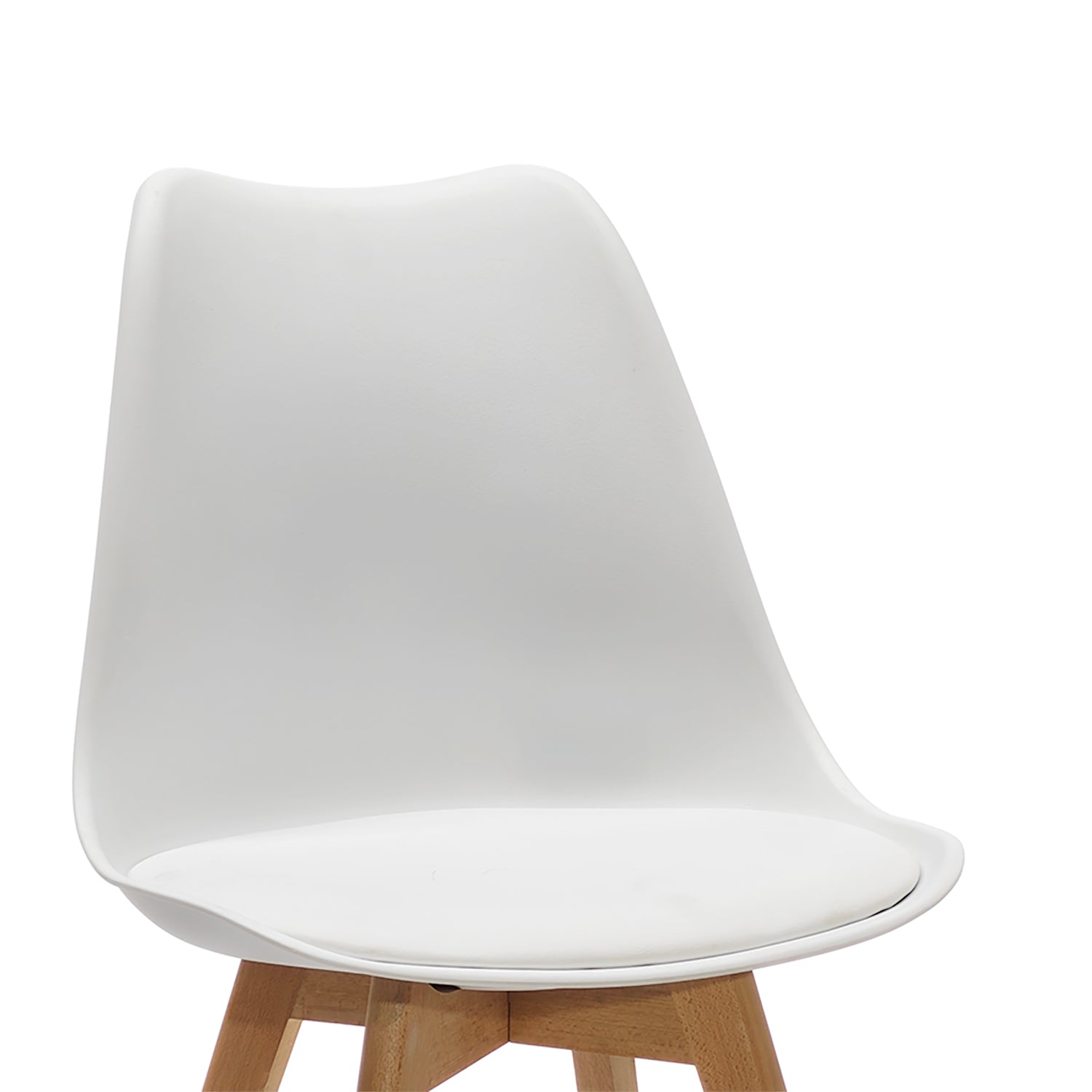 VESTIAMO CASA - Sedia Design Scandinavo con Gambe in Legno Bianca - h80x48x54 cm