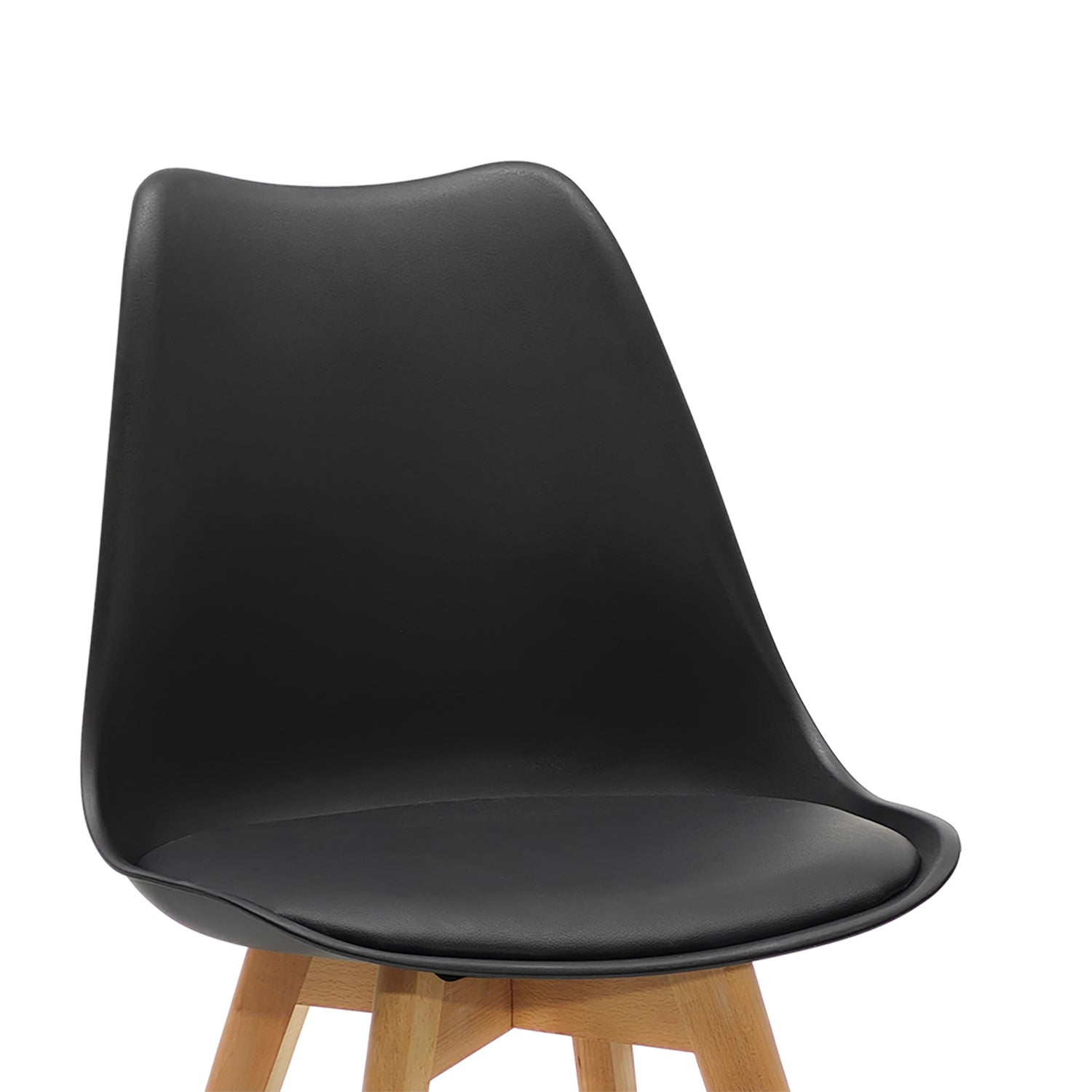 VESTIAMO CASA - Sedia Design Scandinavo con Gambe in Legno Nera - h80x48x54 cm