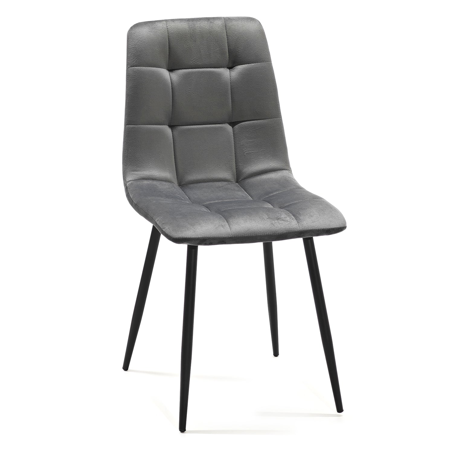 VESTIAMO CASA - Sedia Imbottita Moderna Grigio Scuro h88x64x47 cm