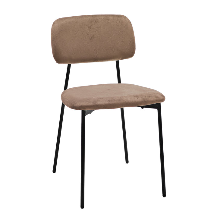 VESTIAMO CASA - Sedia Imbottita Moderna Tortora h78x44x49 cm