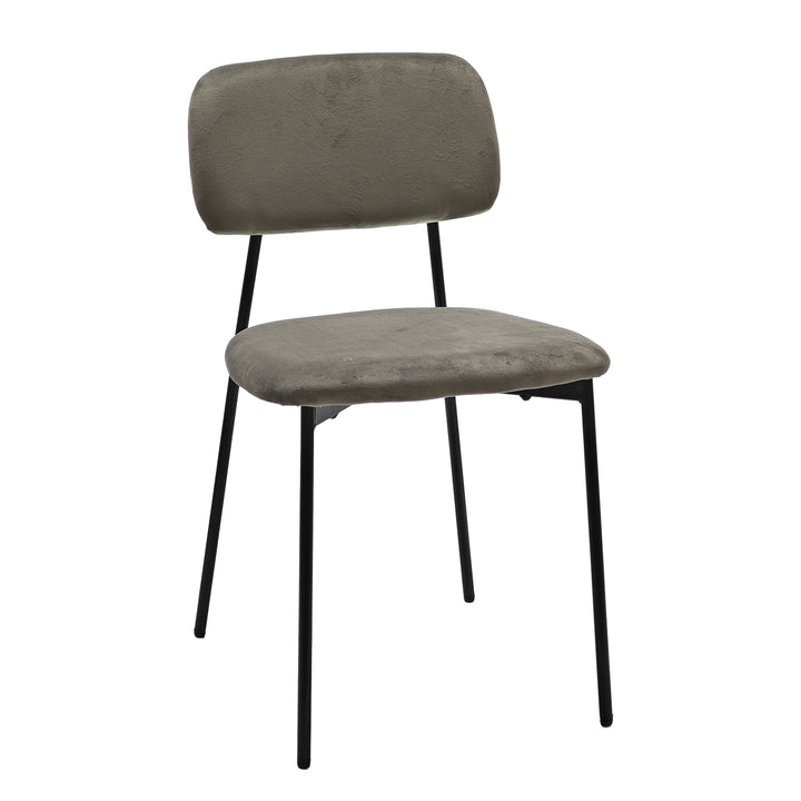 VESTIAMO CASA - Sedia Imbottita Moderna Grigio Scuro h78x44x49 cm