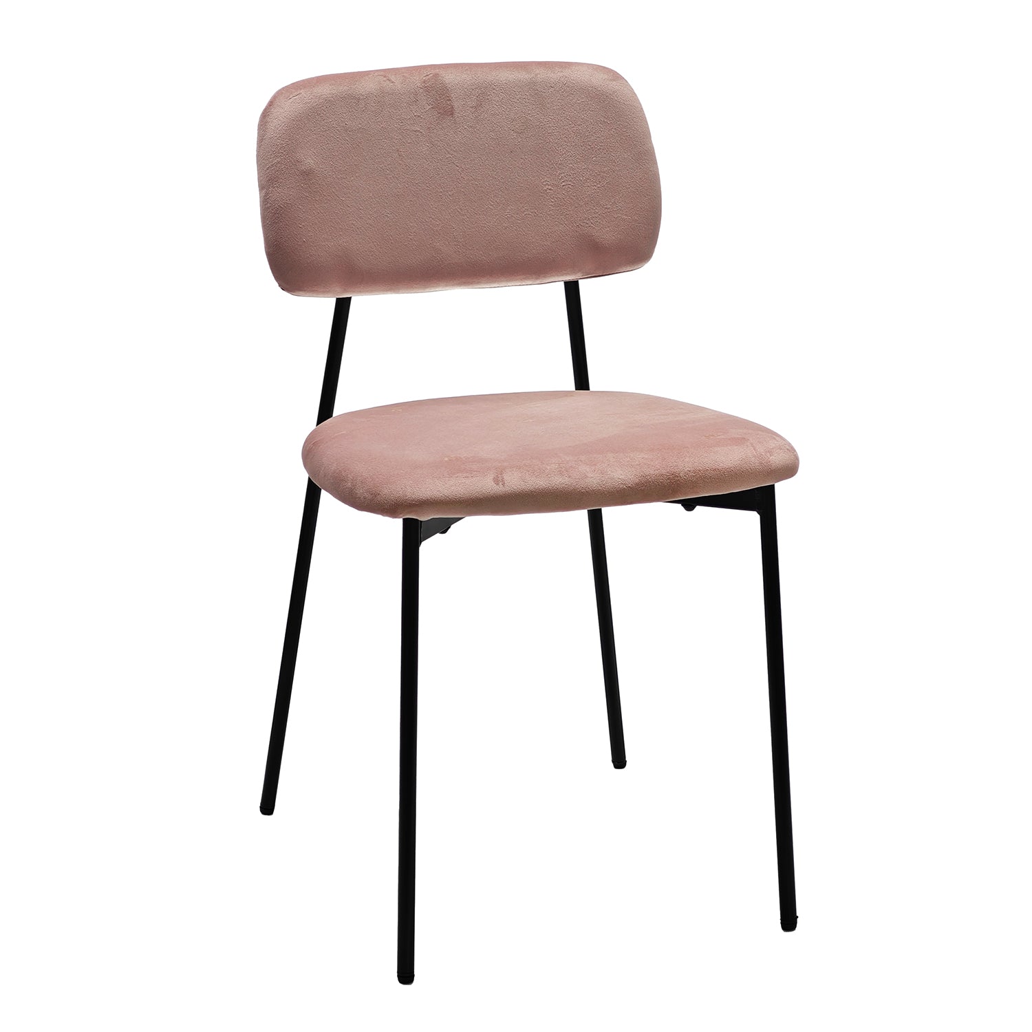 VESTIAMO CASA - Sedia Imbottita Moderna Rosa h78x44x49 cm