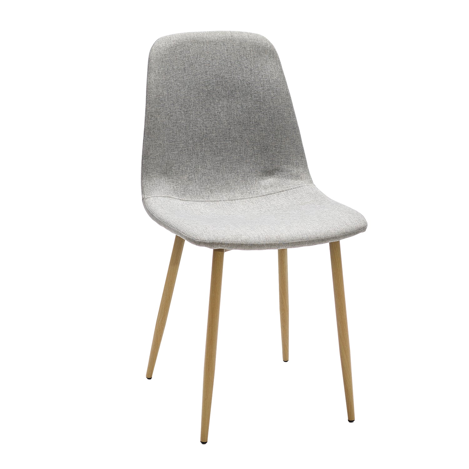 VESTIAMO CASA - Sedia Imbottita Moderna in Tessuto Grigio chiaro h86x44x54 cm