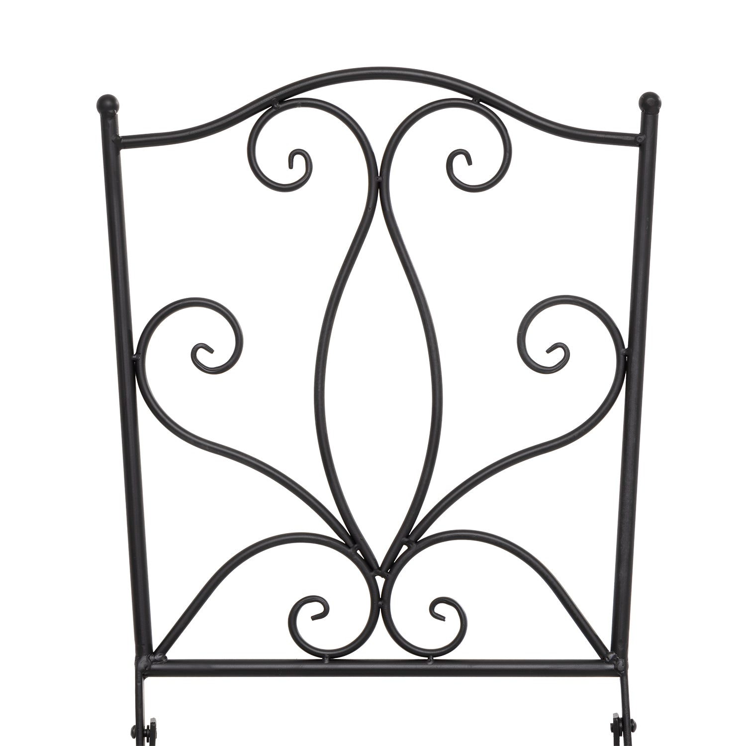 VESTIAMO CASA GIARDINO - Set giardino Bistrot tavolo rotondo 60 cm e 2 sedie in metallo Nero e Top in ceramica Effetto Mosaico