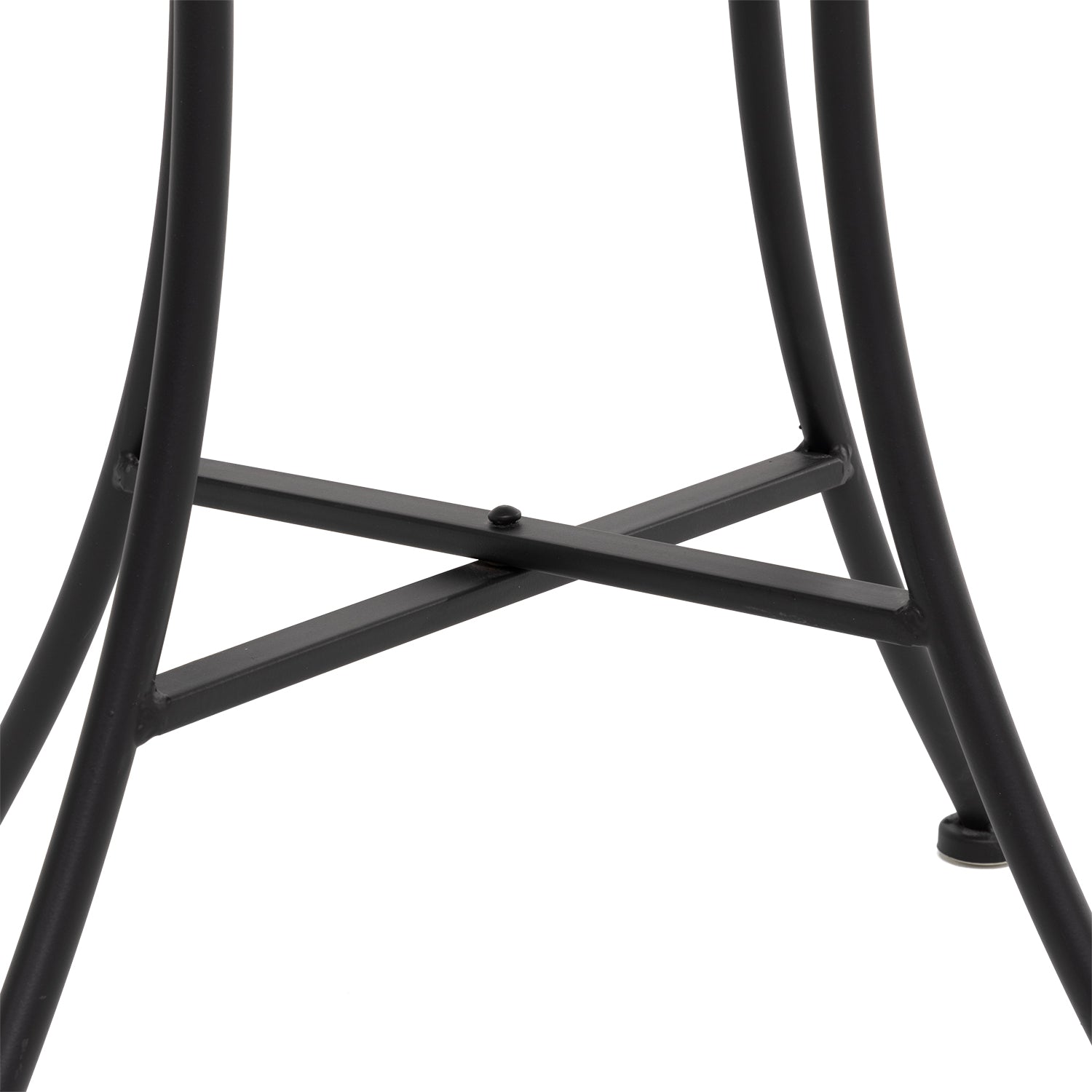 VESTIAMO CASA GIARDINO - Set giardino Bistrot tavolo rotondo 60 cm e 2 sedie in metallo Nero e Top in ceramica Effetto Mosaico