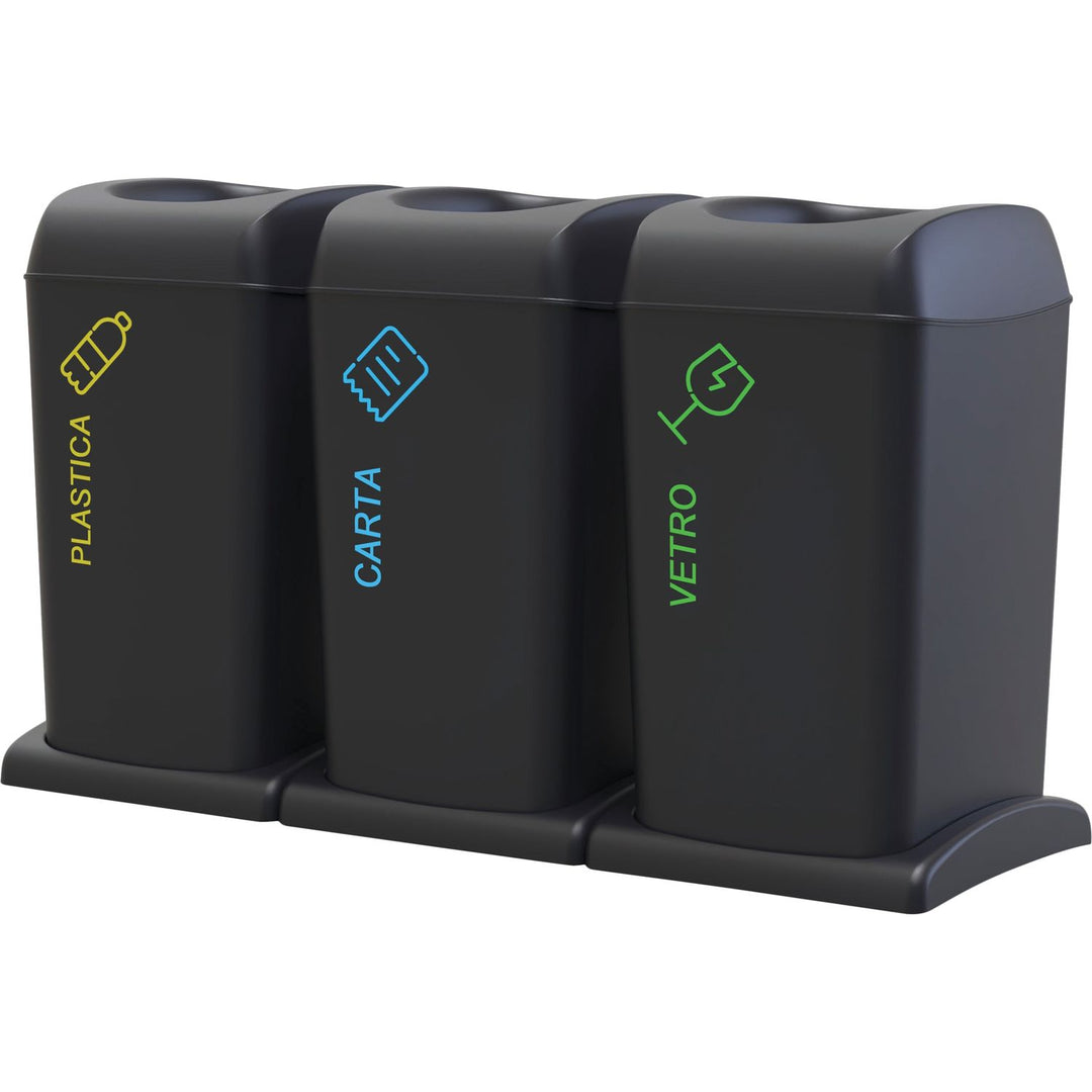 Pattumiera In Plastica Con Coperchio A Battente, 50, 15, 25, 8 - Foto 6