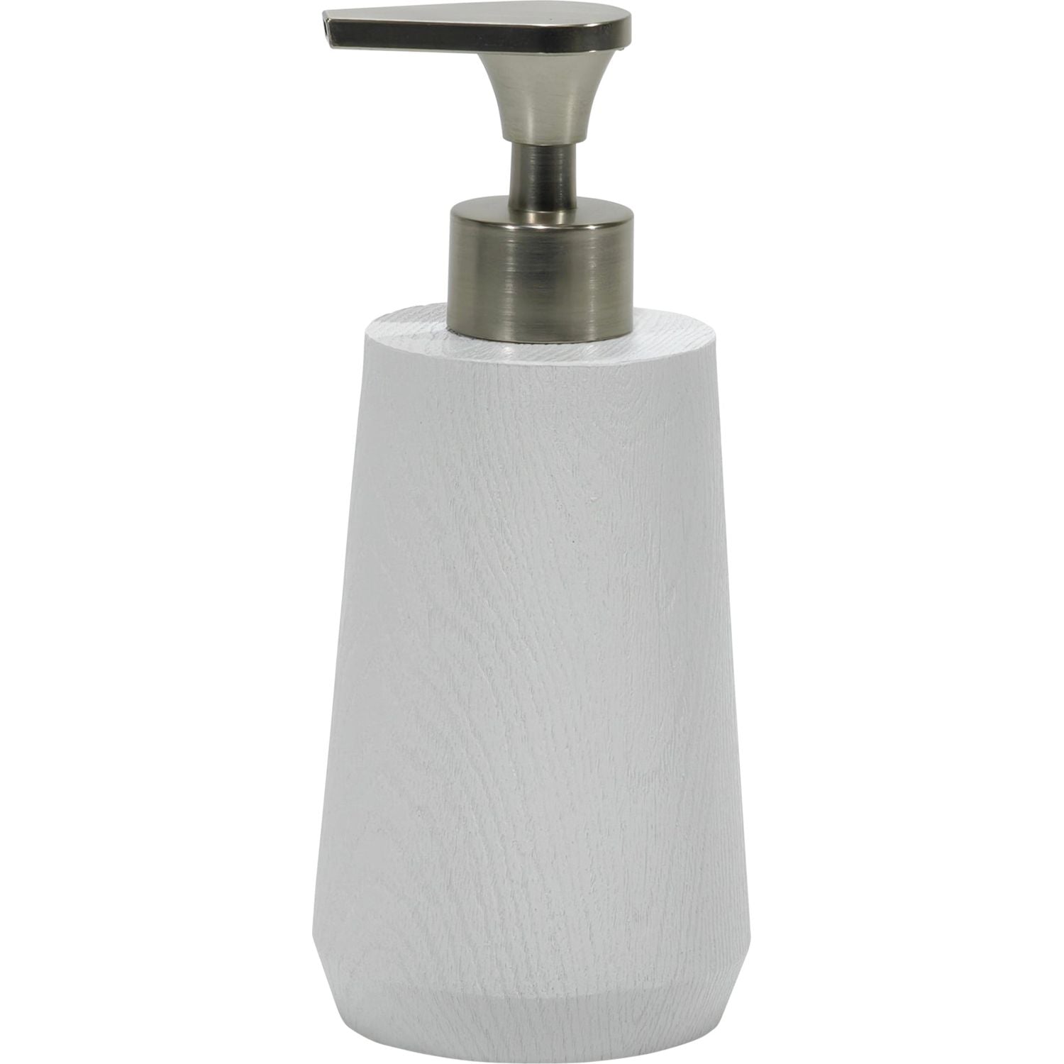 VESTIAMO CASA - Dispenser Sapone Effetto Legno Bianco - h19 diametro 8 cm