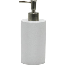 VESTIAMO CASA - Dispenser Sapone Effetto Cemento Bianco - h18 diametro 7,5 cm