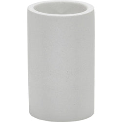 VESTIAMO CASA - Bicchiere Porta Spazzolini Effetto Cemento Bianco - h12,5 diametro 7,5 cm