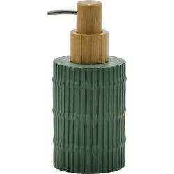 VESTIAMO CASA - Dispenser Sapone Effetto Bamboo Verde - h18 diametro 8 cm