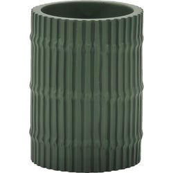 VESTIAMO CASA - Bicchiere Porta Spazzolini Effetto Bamboo Verde - h11 diametro 8 cm