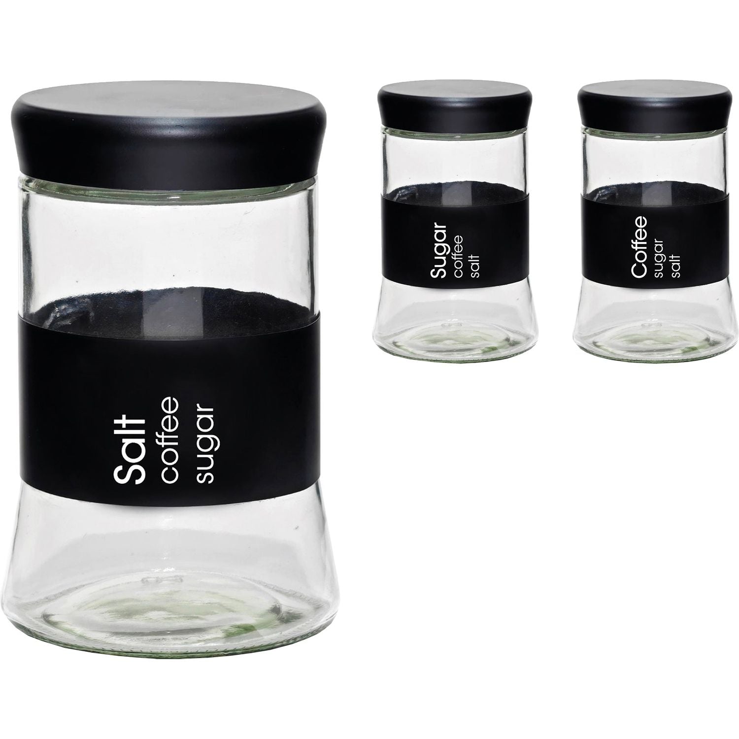 GUSTO CASA - Barattolo in vetro Nero - h18 cm diametro 11,5 cm