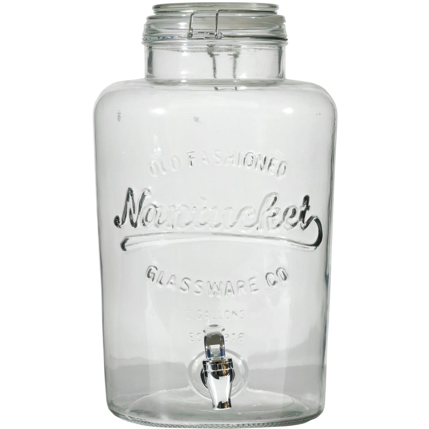 GUSTO CASA - Dispenser bevande in vetro 8 litri - h37 cm diametro 20 cm