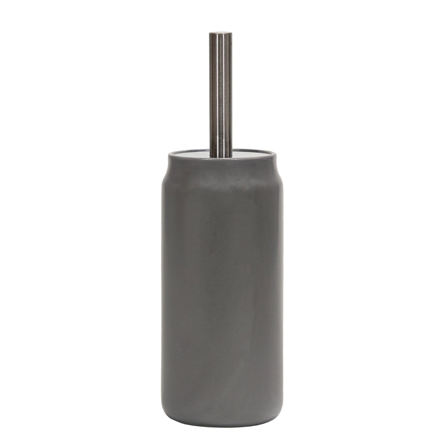 VESTIAMO CASA - Portascopino con Scopino in Ceramica Grigio - h34x11x11 cm