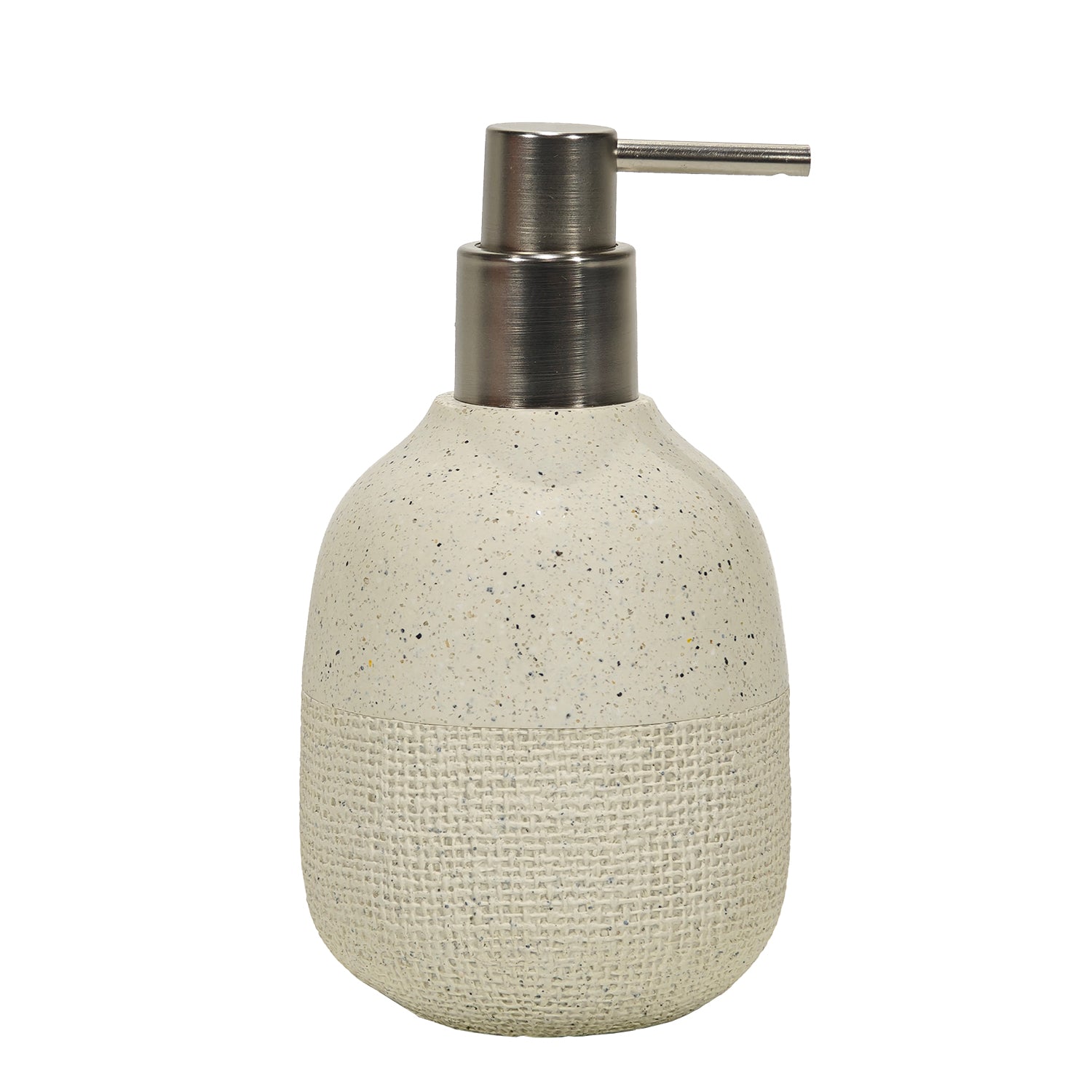 VESTIAMO CASA - Dispenser sapone in Poliresina Beige 400 ml - h17 cm diametro 9 cm