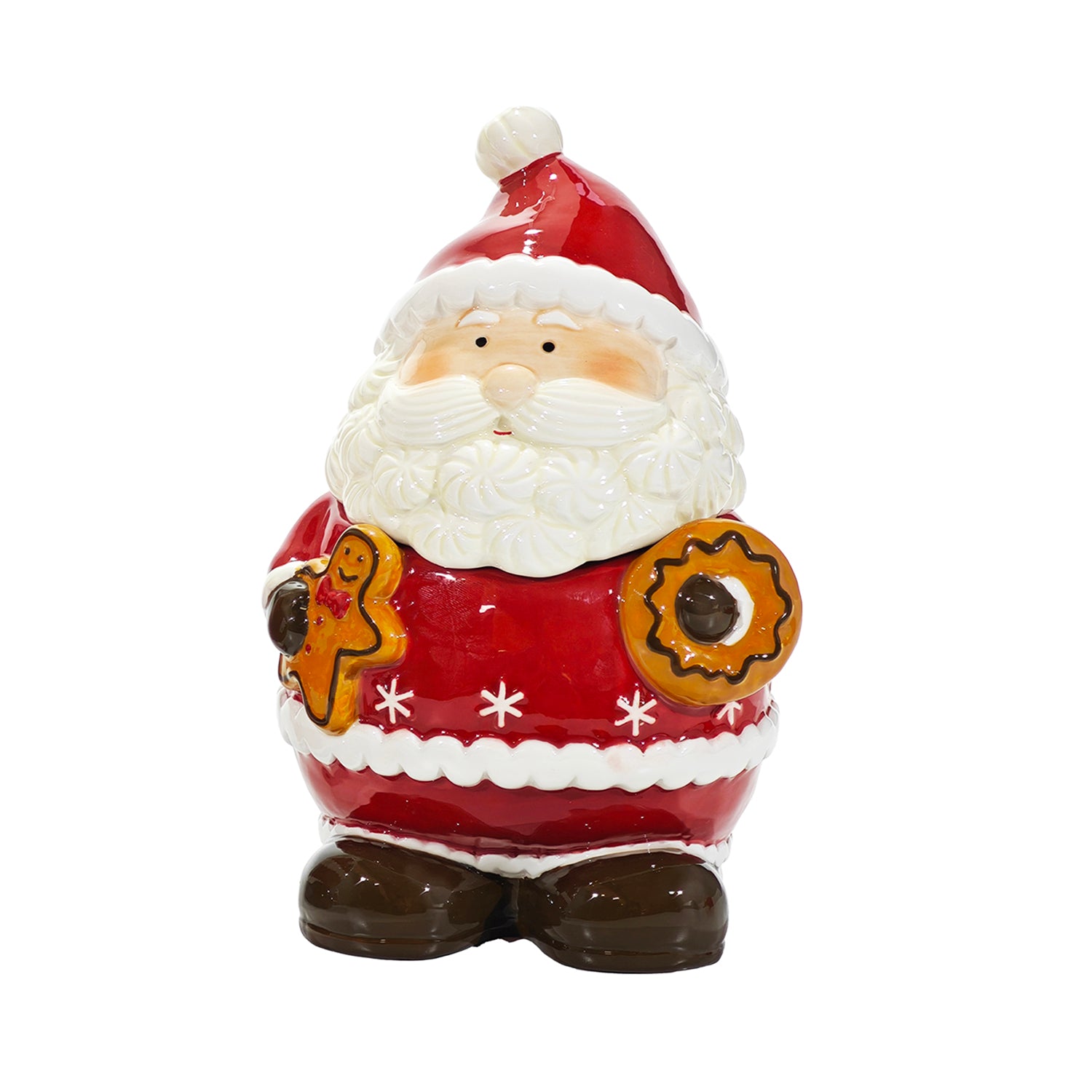 VESTIAMO CASA GRAN NATALE - Cofanetto Natalizio Babbo Natale in Dolomite h22,5 cm diametro 15 cm