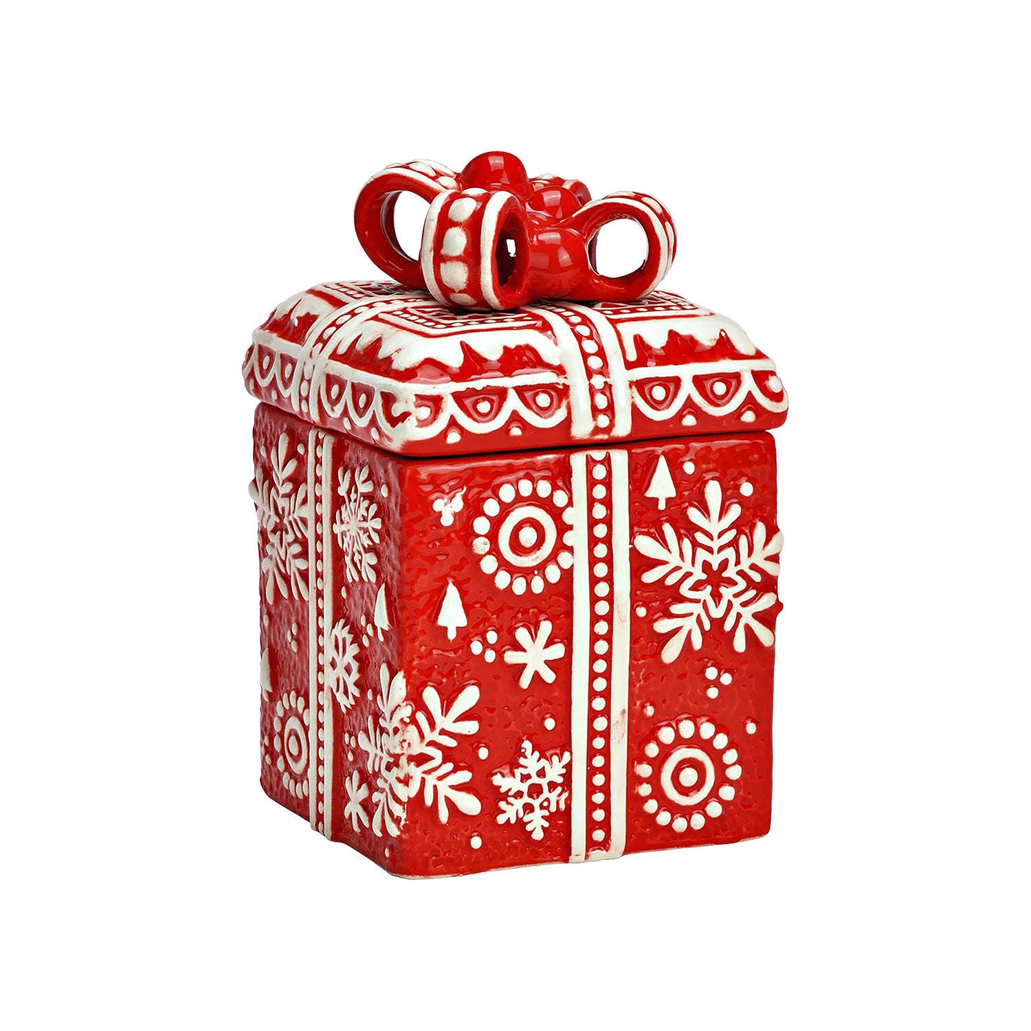 VESTIAMO CASA GRAN NATALE - Cofanetto Natalizio Pacco Regalo in Dolomite h15,5x9,5x9,5 cm