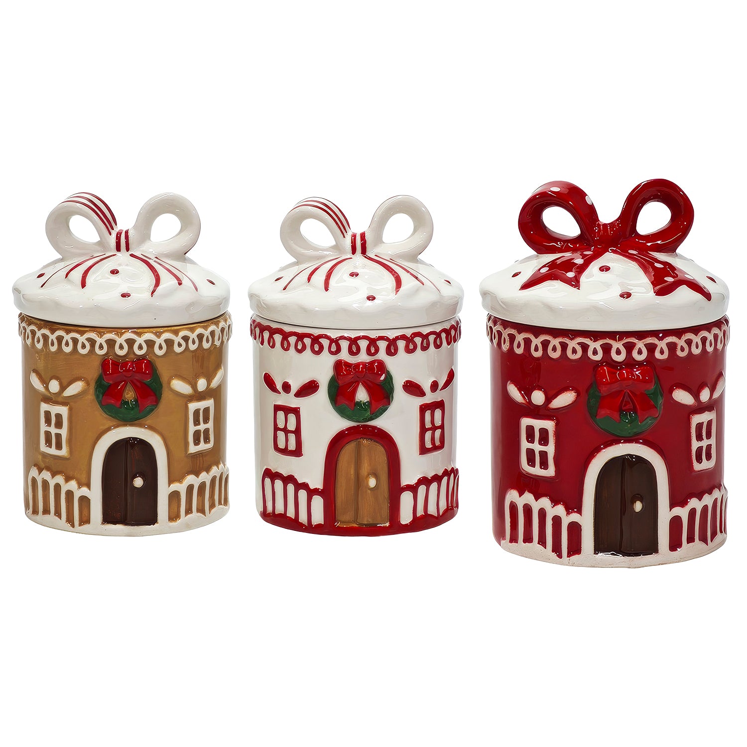 VESTIAMO CASA GRAN NATALE - Cofanetto Natalizio Casa Pan di Zenzero in Dolomite h14 cm
