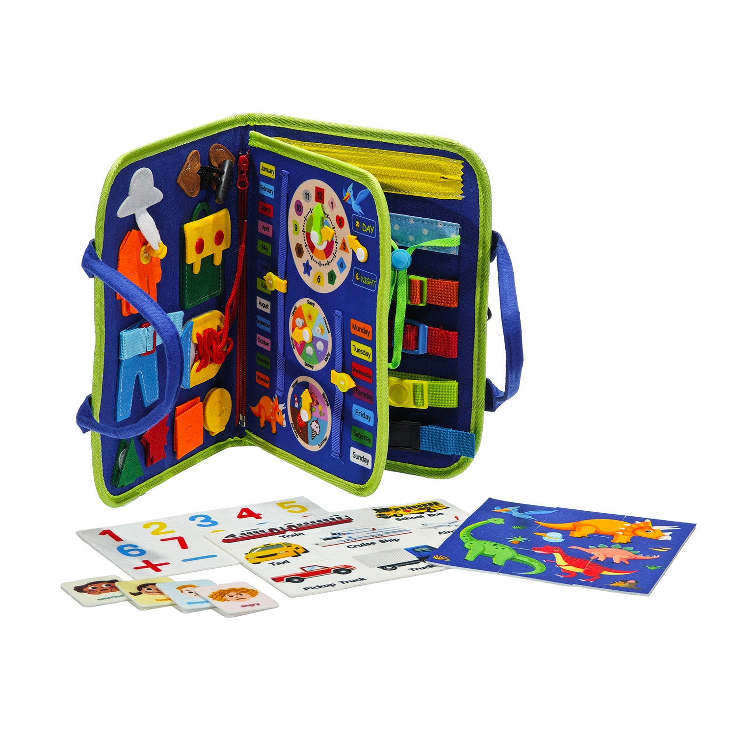 TU GIOCHI - Touch & Play Book Libro Valigetta Educativo Montessori con 4 Attività di Apprendimento 18+ Mesi